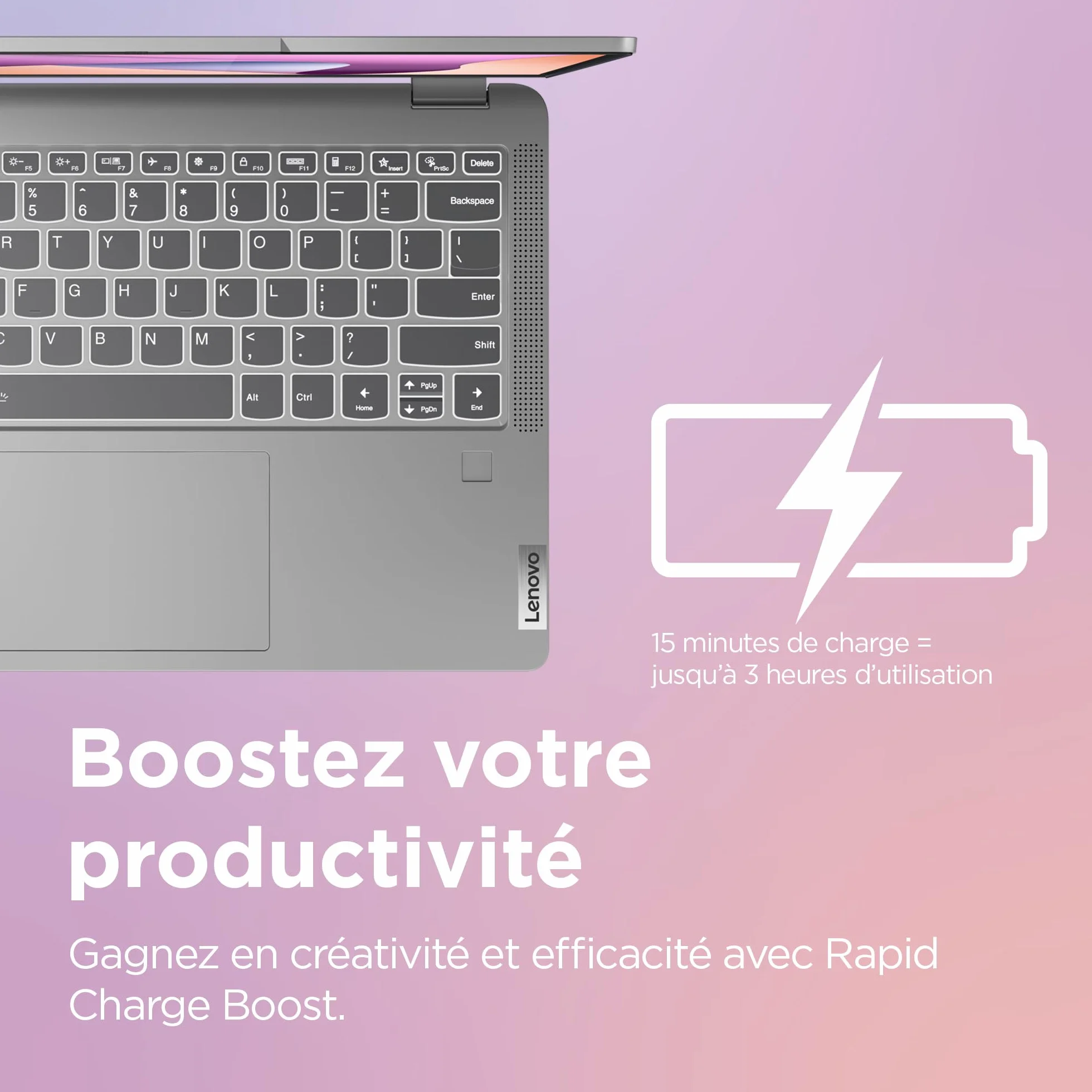 Lenovo IdeaPad Flex 5 14ABR8 Ordinateur Portable 14" WUXGA Tactile AMD Ryzen 7 5825U RAM 16Go SSD 512Go AMD Radeon Graphics Windows 11 Home Clavier AZERTY Français Gris