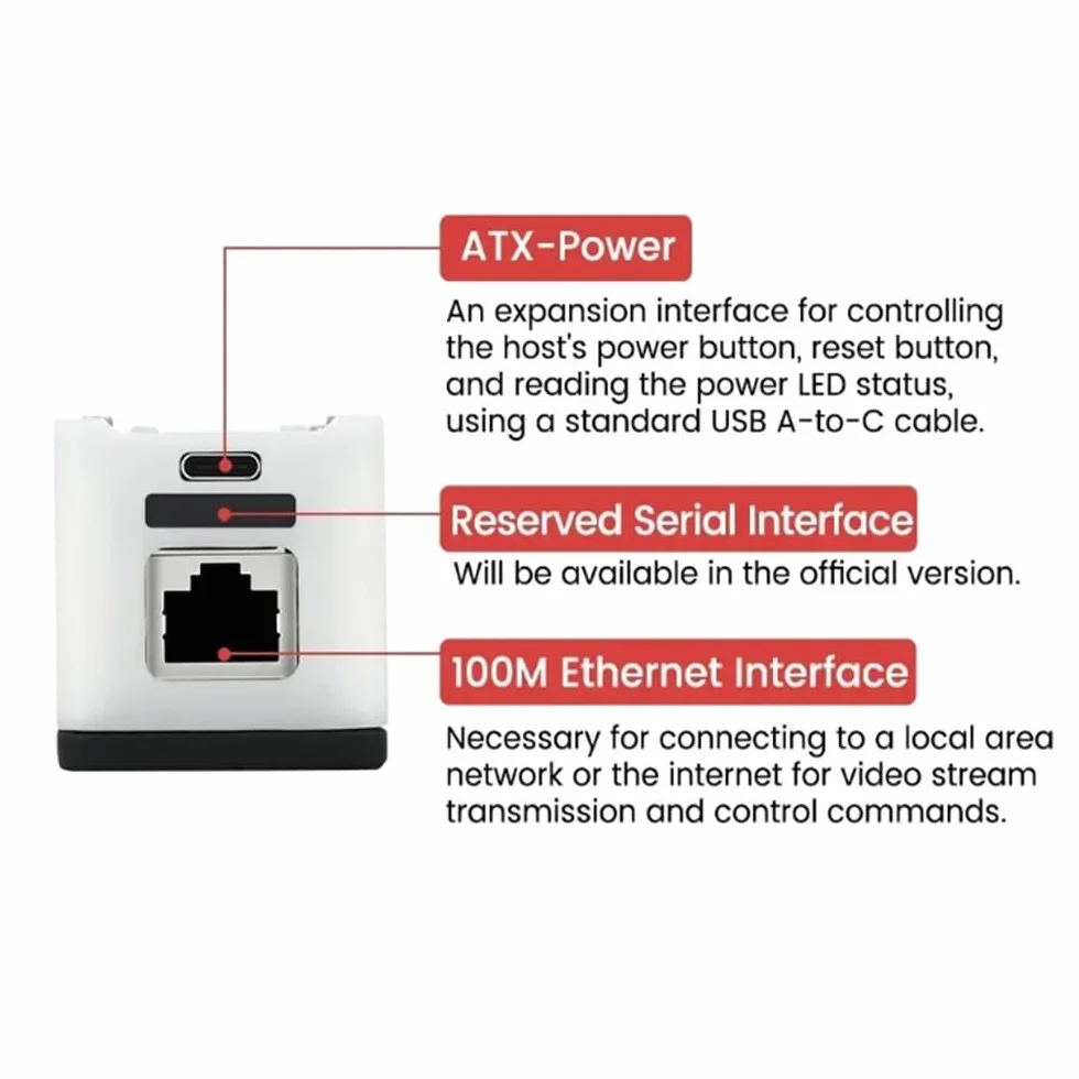 Sipeed NanoKVM Mini serveur d'exploitation et de maintenance à distance 1TOPS NPU 1 GHz C906 RISC-V USB HDMI