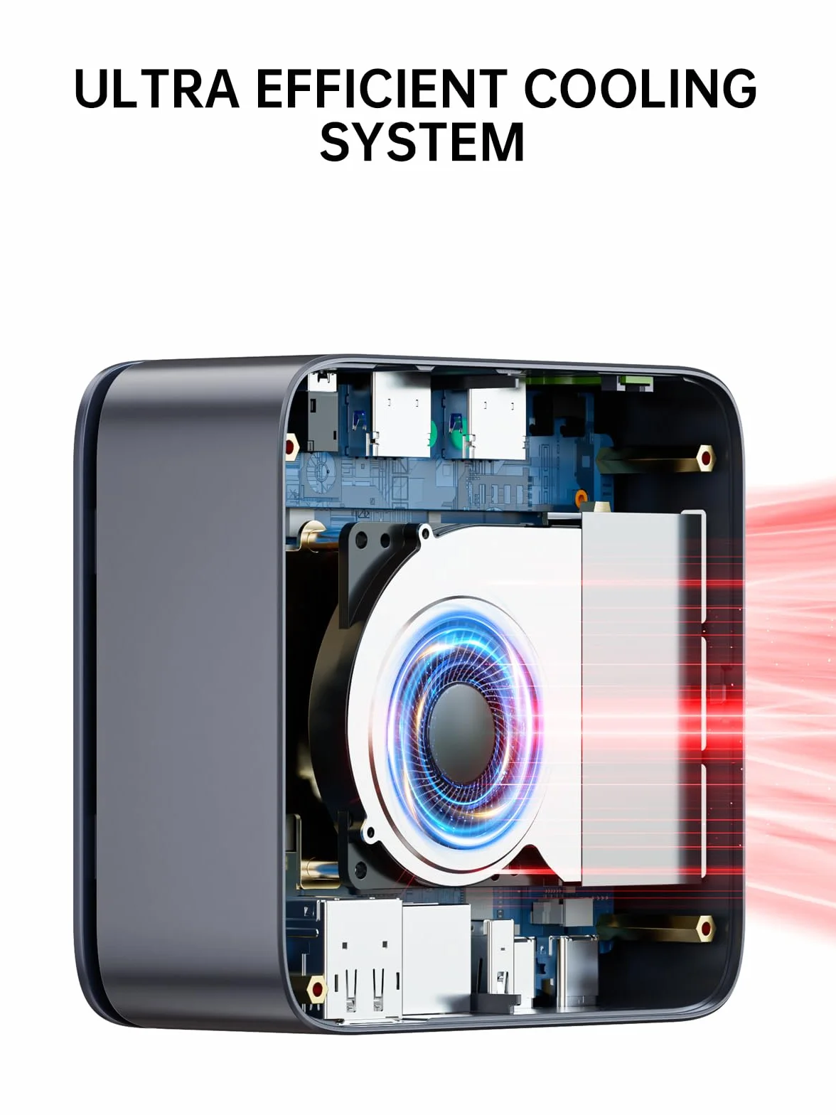 GMKtec G10 Mini PC Ryzen 5 3500U 16 Go RAM 512 Go SSD LAN 2,5GbE Triple Affichage 4K WiFi Bluetooth USB-C DP