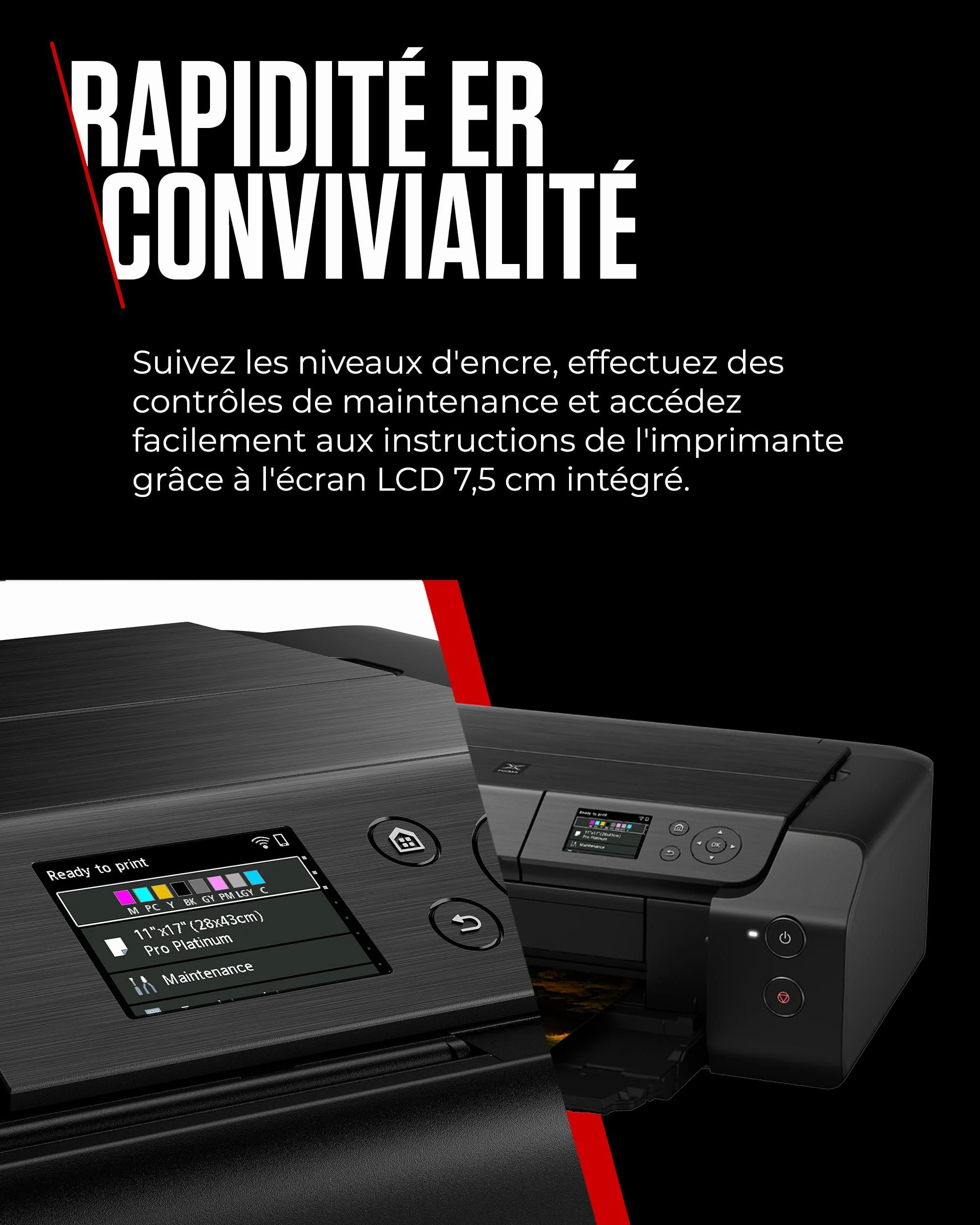 Canon PIXMA PRO-200S Imprimante Photo 8 Encres Couleur Tirages Couleurs Intenses