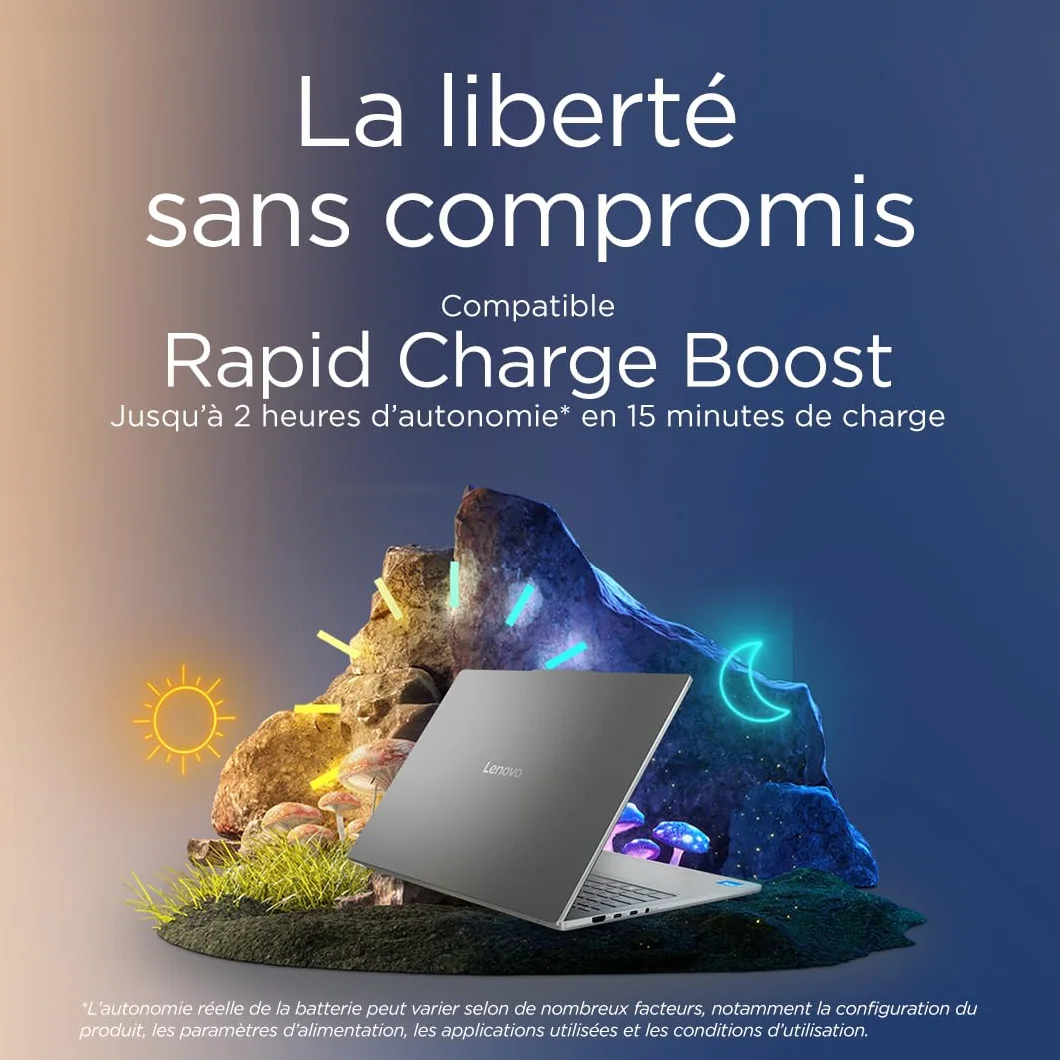 Lenovo IdeaPad Slim 5 16IMH10 Ordinateur Portable 16" WUXGA Intel Core Ultra 5 135H RAM 16Go SSD 512Go Windows 11 Home Clavier AZERTY Français Gris