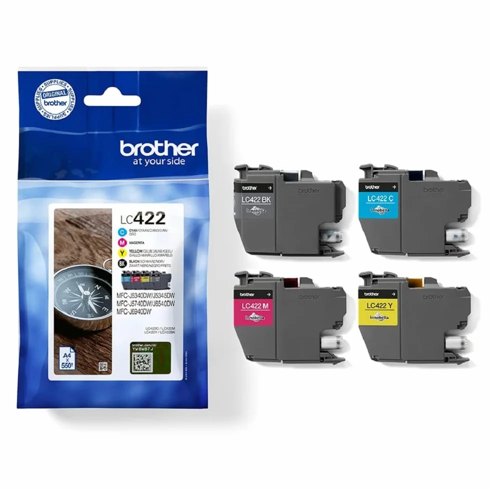 Brother LC422VAL Cartouches d'Encre Originales 4 Couleurs Pack