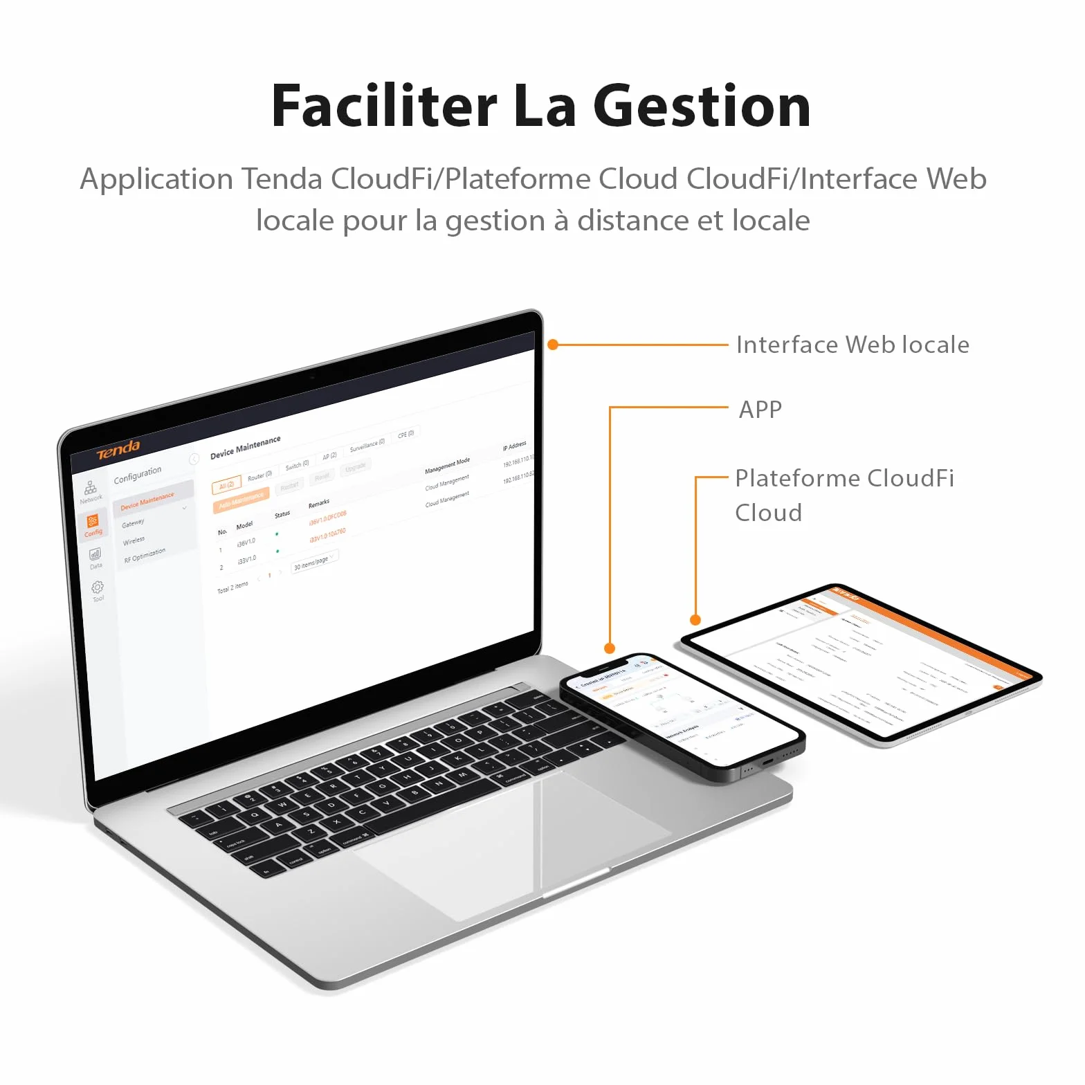 Tenda I36 WiFi 7 BE5010 Point d'Accès Double Bande 2.5G PoE+ MU-MIMO OFDMA