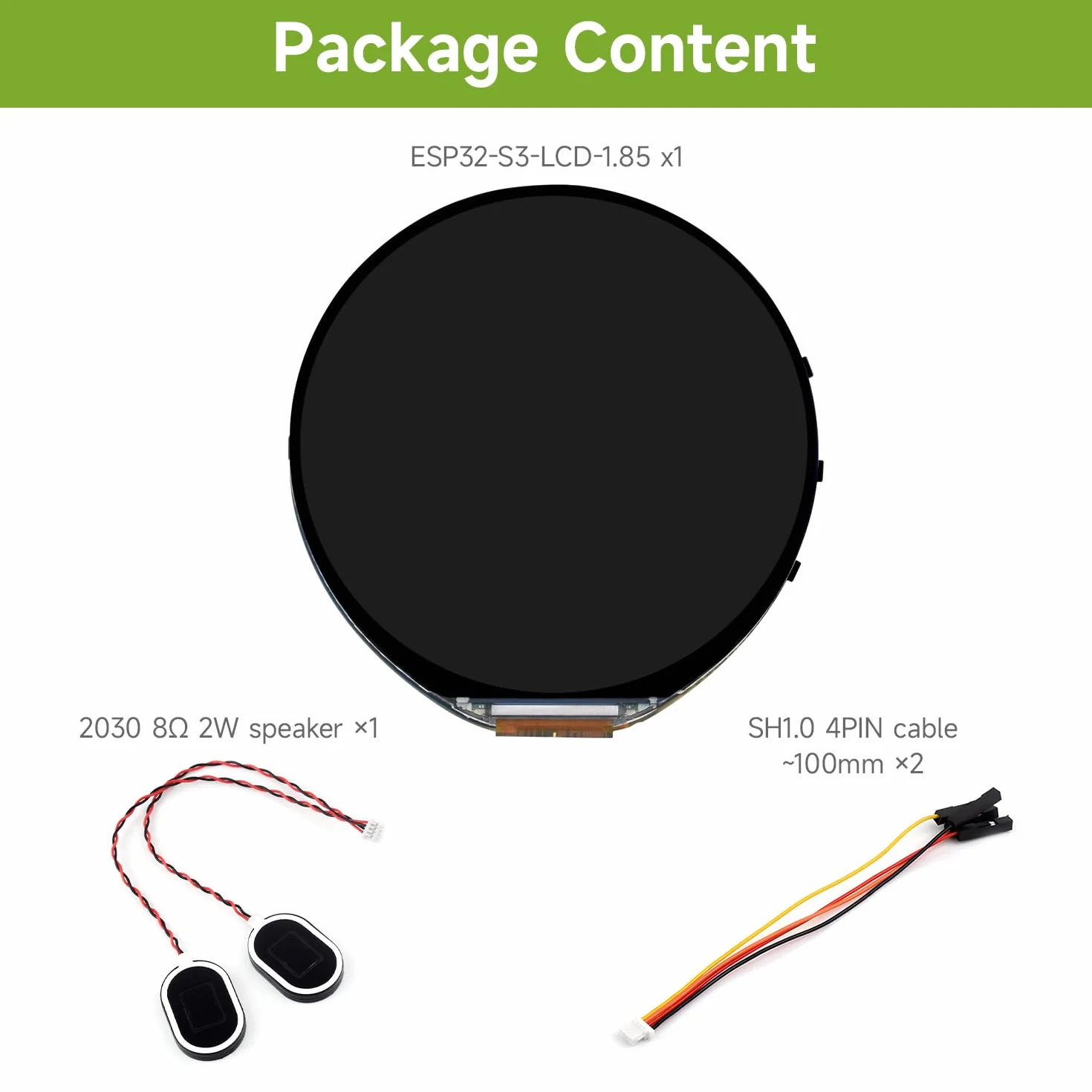Waveshare ESP32-S3 1.85inch Display Development Board 360x360 32-Bit LX7 Dual-Core Processor 240MHz WiFi BT Accelerometer Gyroscope Sensor