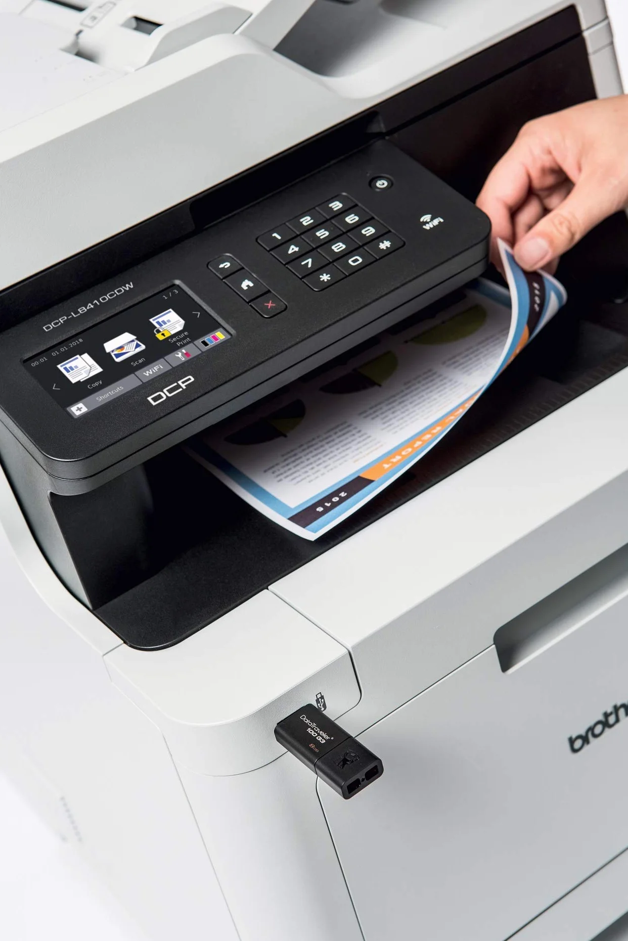 Brother DCP-L8410CDW Imprimante Multifonction 3 en 1 Laser WiFi Couleur A4 Recto Verso 31 ppm