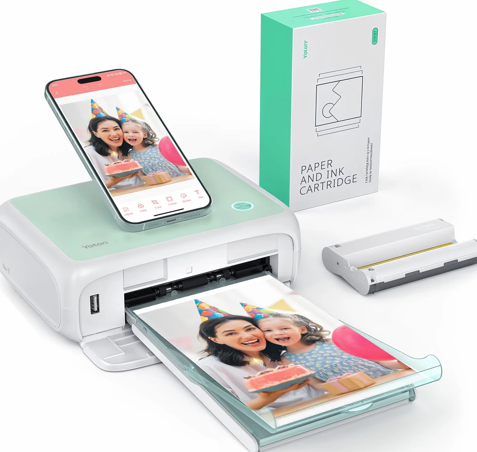 YOTON Imprimante Photo Instantané 54 Feuilles 4x6 Wi-Fi iOS Android
