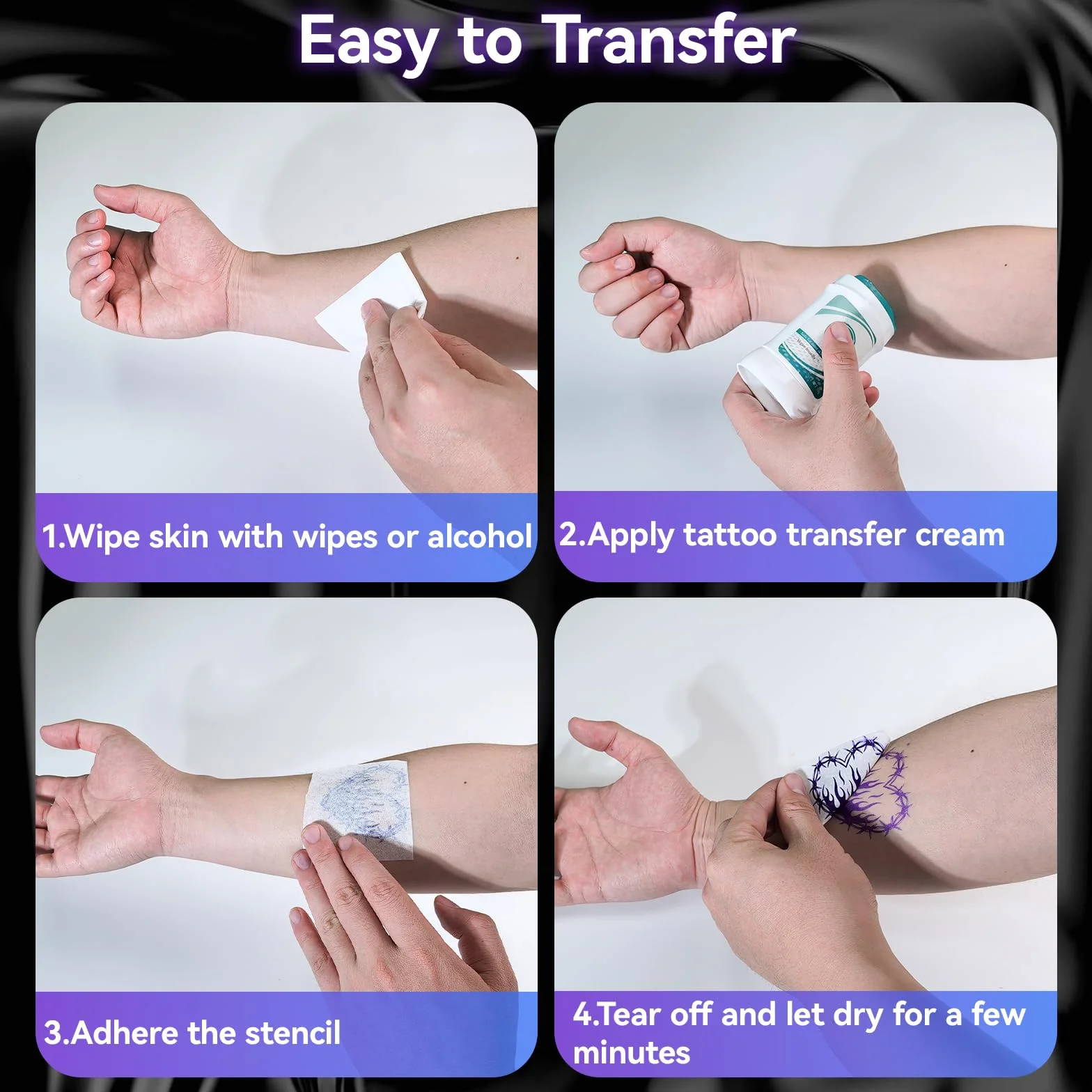 PeriPage Imprimante Tatouage Transfert pour Débutants Artistes, Thermocopieur Compatible Phone PC Bluetooth avec 5 Papiers Transfert