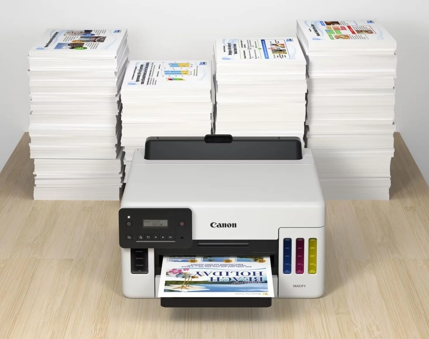 Canon MAXIFY GX5150 Imprimante à jet d'encre Wi-Fi Ethernet USB Réservoir Rechargeable Recto verso automatique LCD 15,5 ipm Couleur 24 ipm Noir