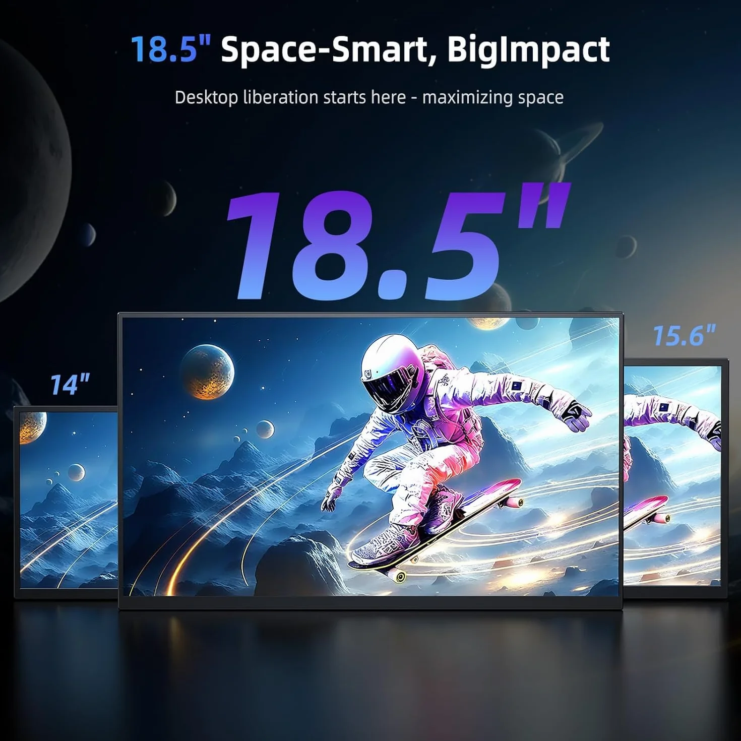 EVICIV Écran Portable 18,5 Pouces 120Hz 125% sRGB 1080P FHD FreeSync IPS Moniteur avec VESA & béquille