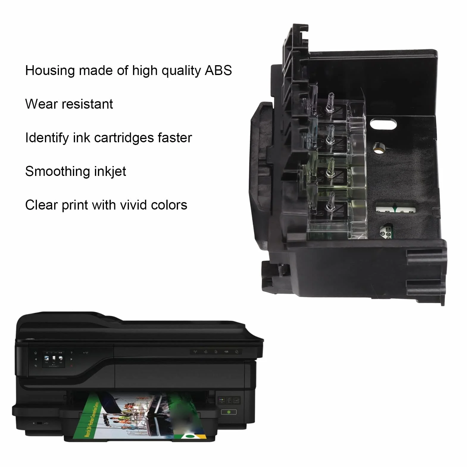 Kit de Remplacement Tête d'impression pour HP Officejet 6600 6100 6700 7110 7510 7512 7610 7612, Pièces de Rechange Imprimante Abs