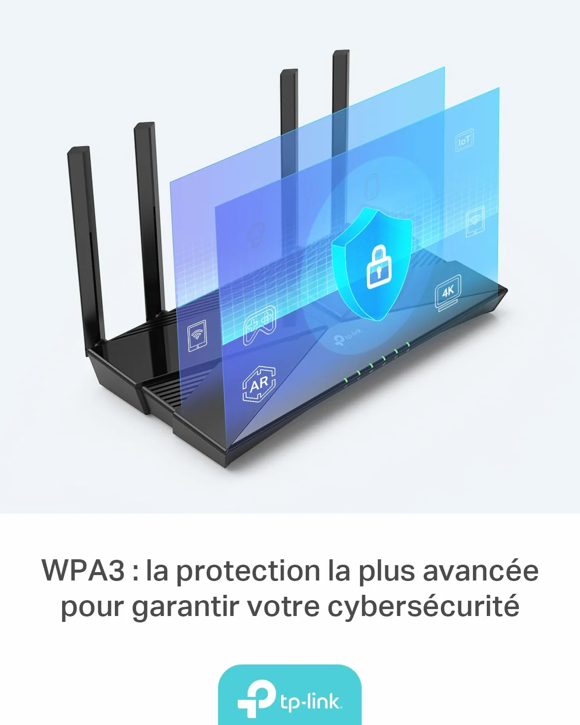 TP-Link Archer AX58 Routeur WiFi 6 AX3000 Mbps bi-Bande 5 Ports Gigabit 4 Antennes Haute Performance WPA3 EasyMesh