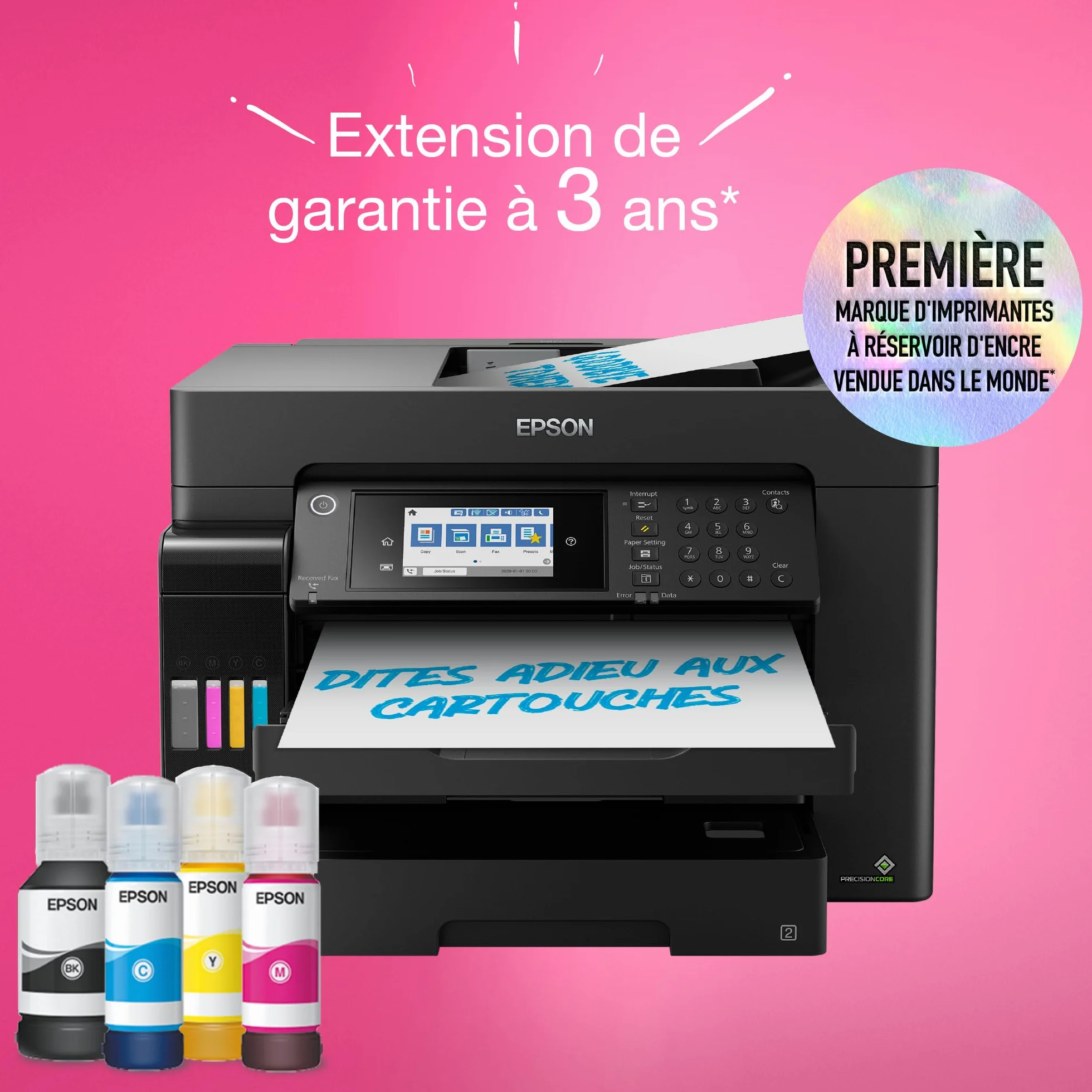 Epson EcoTank ET-16655 Imprimante A3+ Wi-Fi Fax Réservoirs Encre
