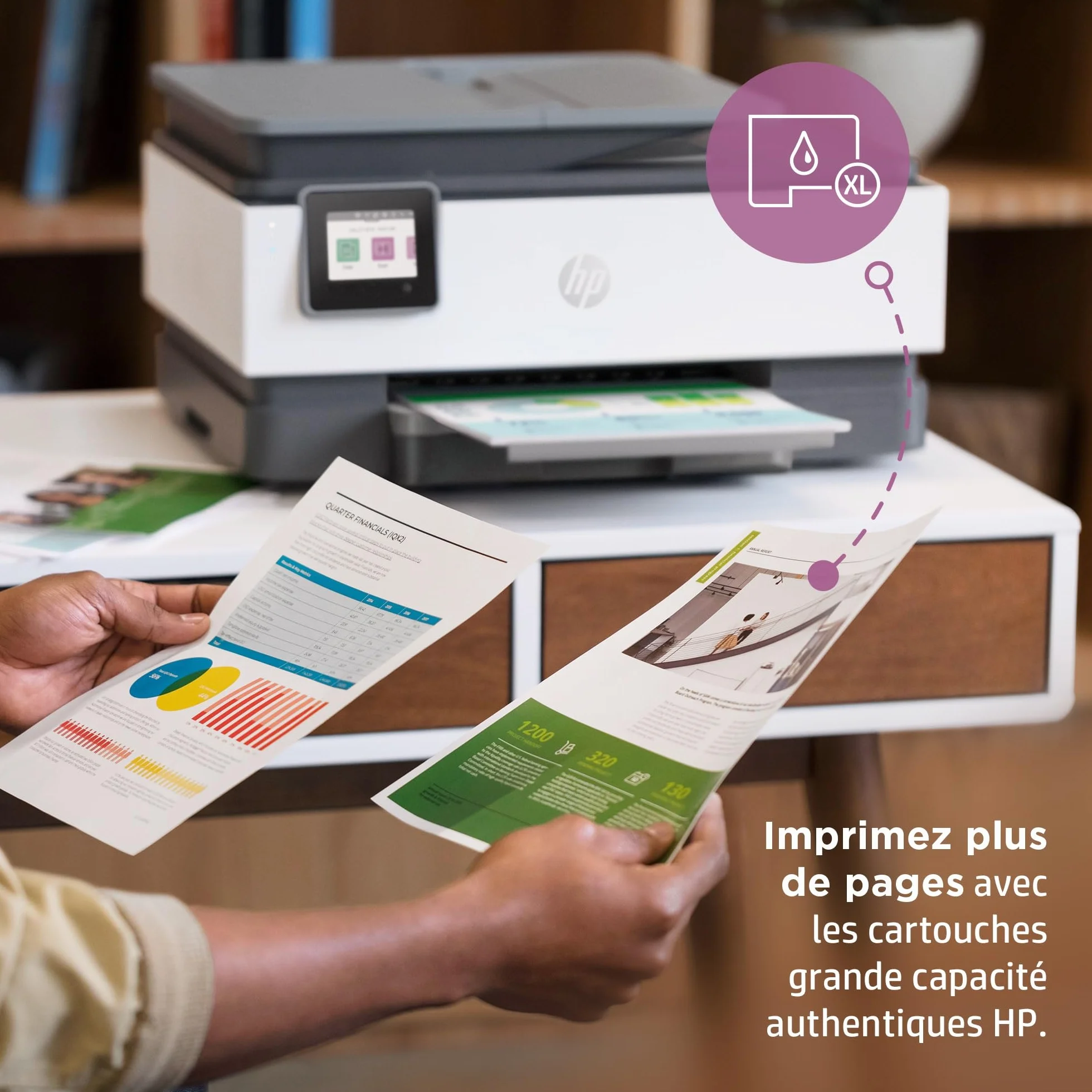 HP OfficeJet Pro 8022e Imprimante tout en un Jet d'encre couleur avec 6 mois Instant Ink inclus