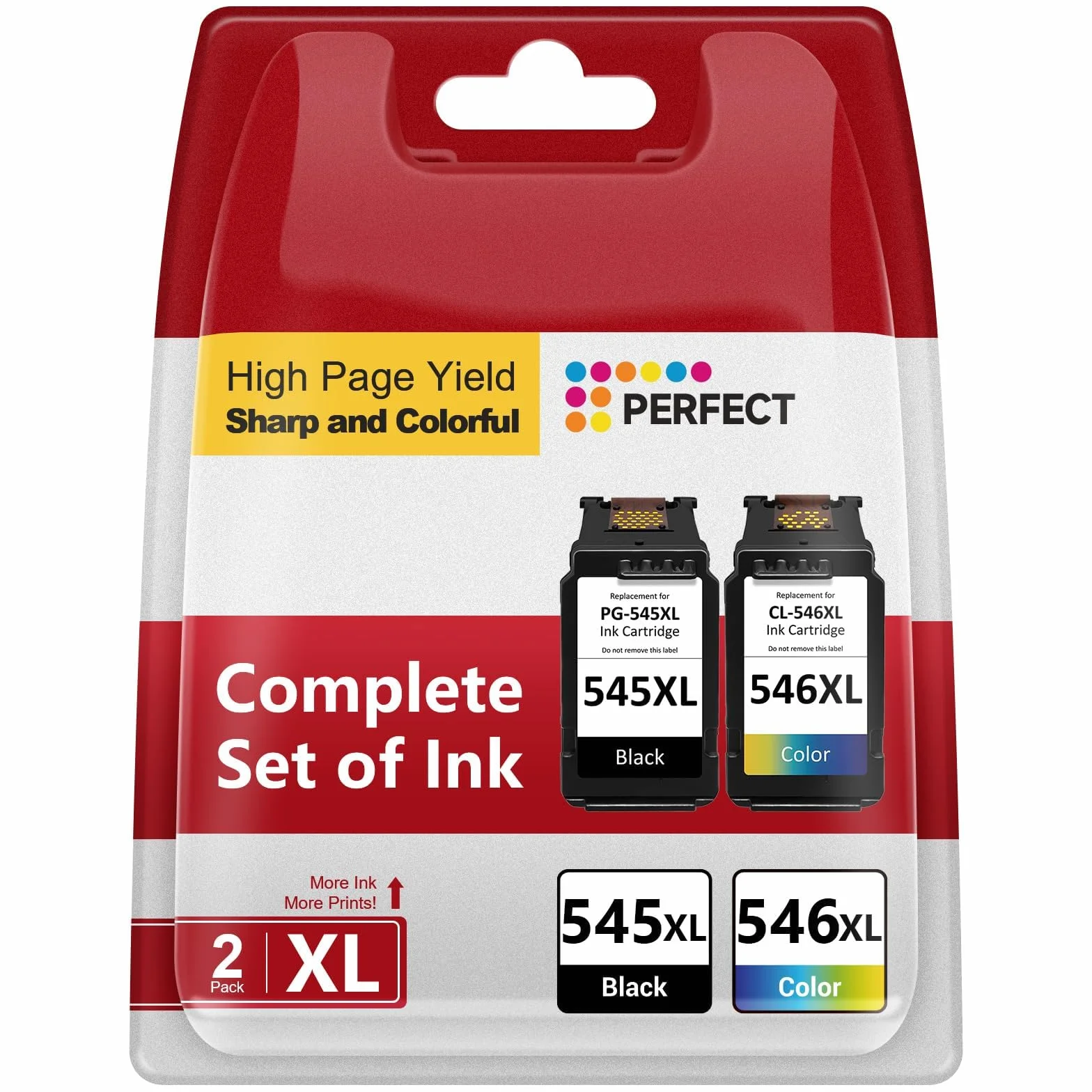 Cartouche Canon 545 546 XL PG-545XL CL-546XL pour Pixma TS3350 MG2500 MG2950 (Noir et Couleur)