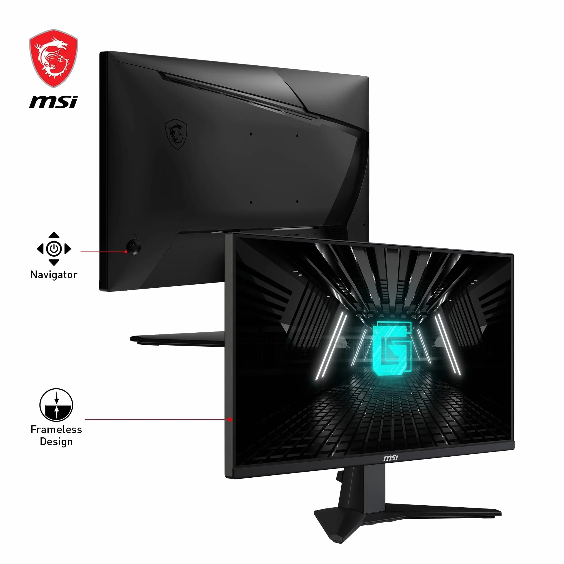 MSI G255F Écran Gaming FHD 24,5 Pouces Rapid IPS 180 Hz 1ms sRGB 99% Adaptive-Sync