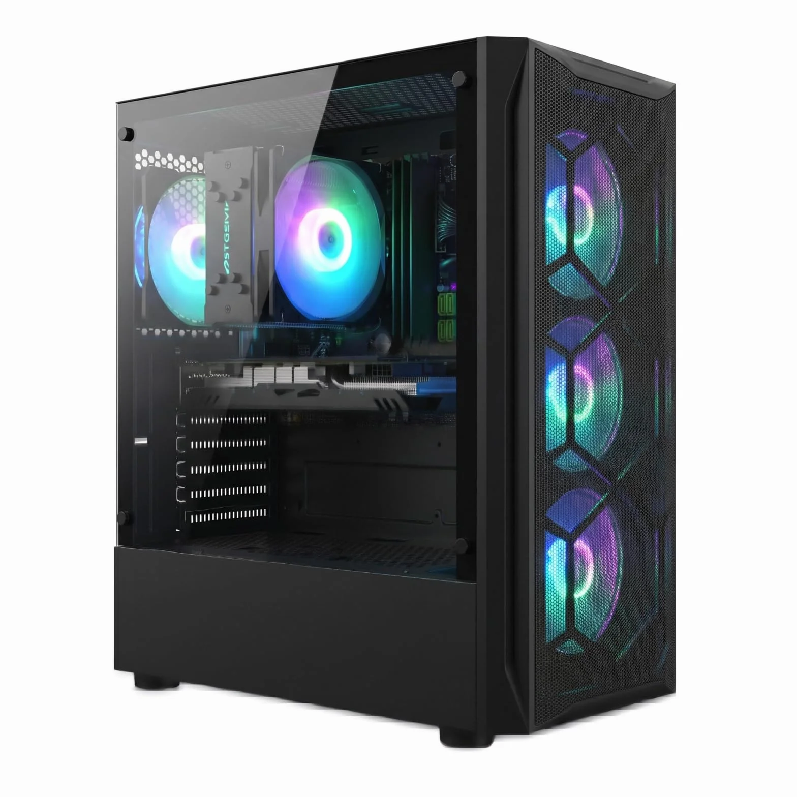 PC Gamer Fixe Radeon RX 580 8Go i7 3,9GHz 16Go RAM 512Go SSD 600M WiFi BT 5,0 Ventilateur RGB x4 Windows11