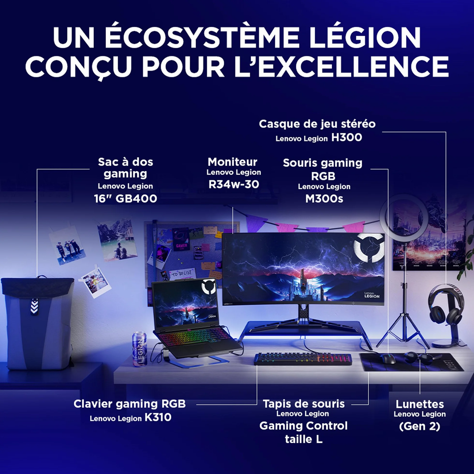 Lenovo Legion 5 15IRX10 Ordinateur Portable Gaming 15.1" OLED WQXGA 165Hz Intel Core i7-13650HX RAM 32Go SSD 1To NVIDIA RTX 5070 8GB Windows 11 Clavier AZERTY Français