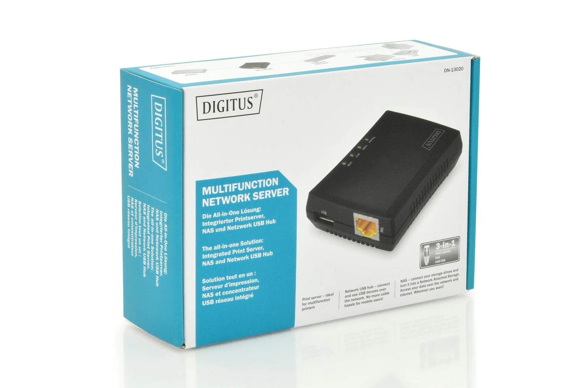 Digitus DN-13020 Serwer sieciowy USB 2.0 LAN 10/100