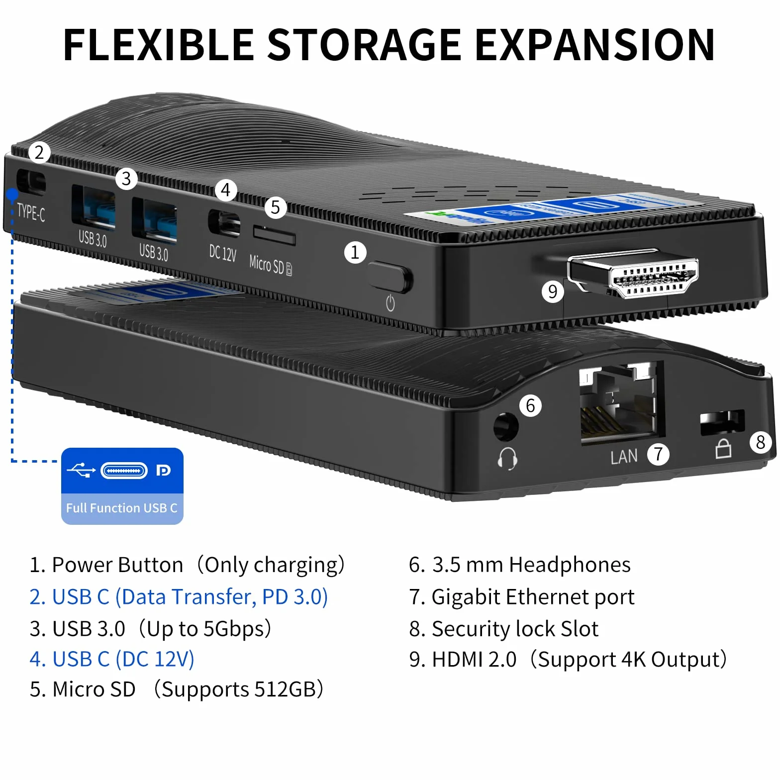 Mini PC Stick Win 11 Pro, Celeron J4125 8GB RAM 128GB SSD 2.7 GHz, Fanless, 4K 60Hz, WiFi BT 5.2