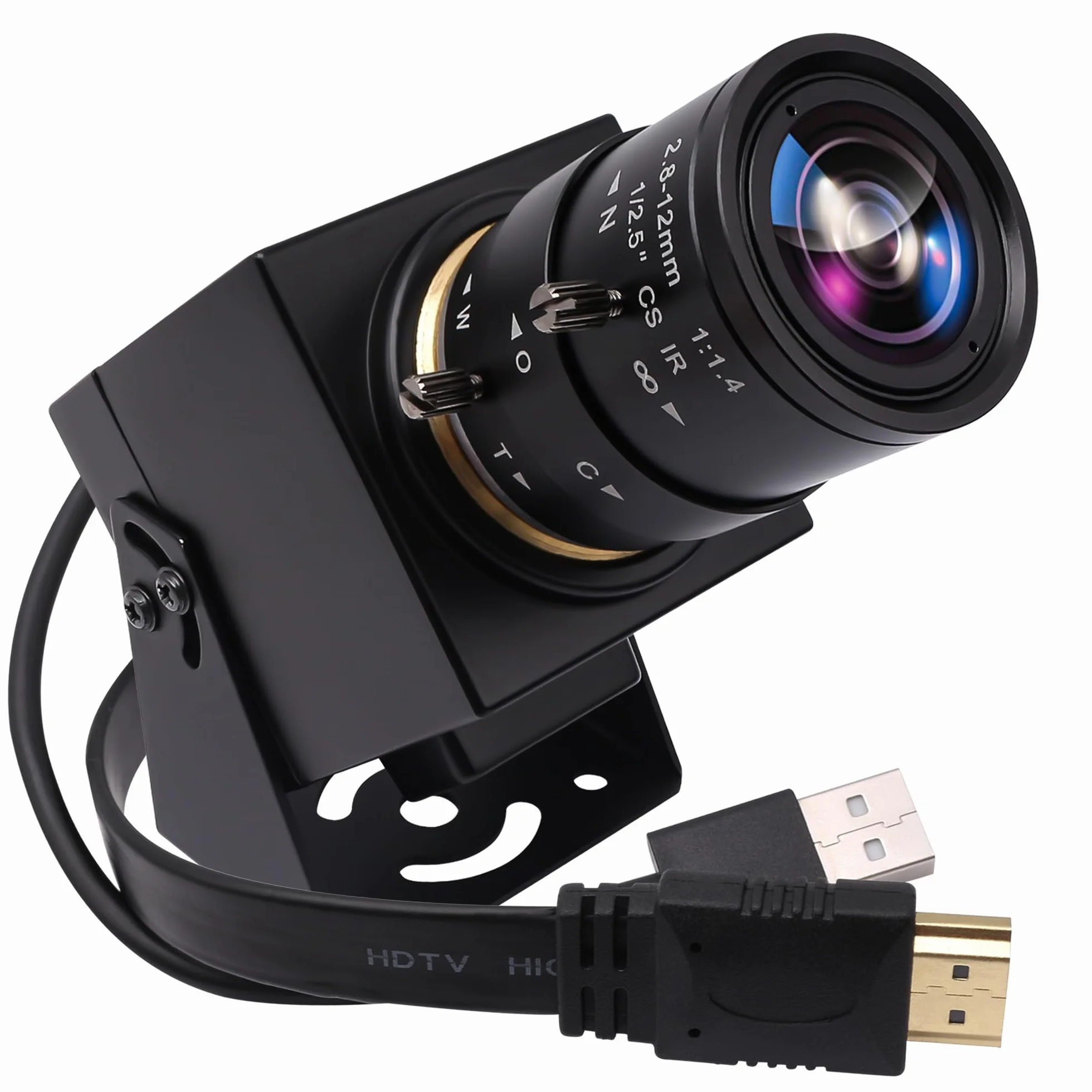 Svpro Caméra 4K HDMI USB double interface zoom manuel CS Mount 2,8-12 mm CMOS IMX415 pour vision industrielle