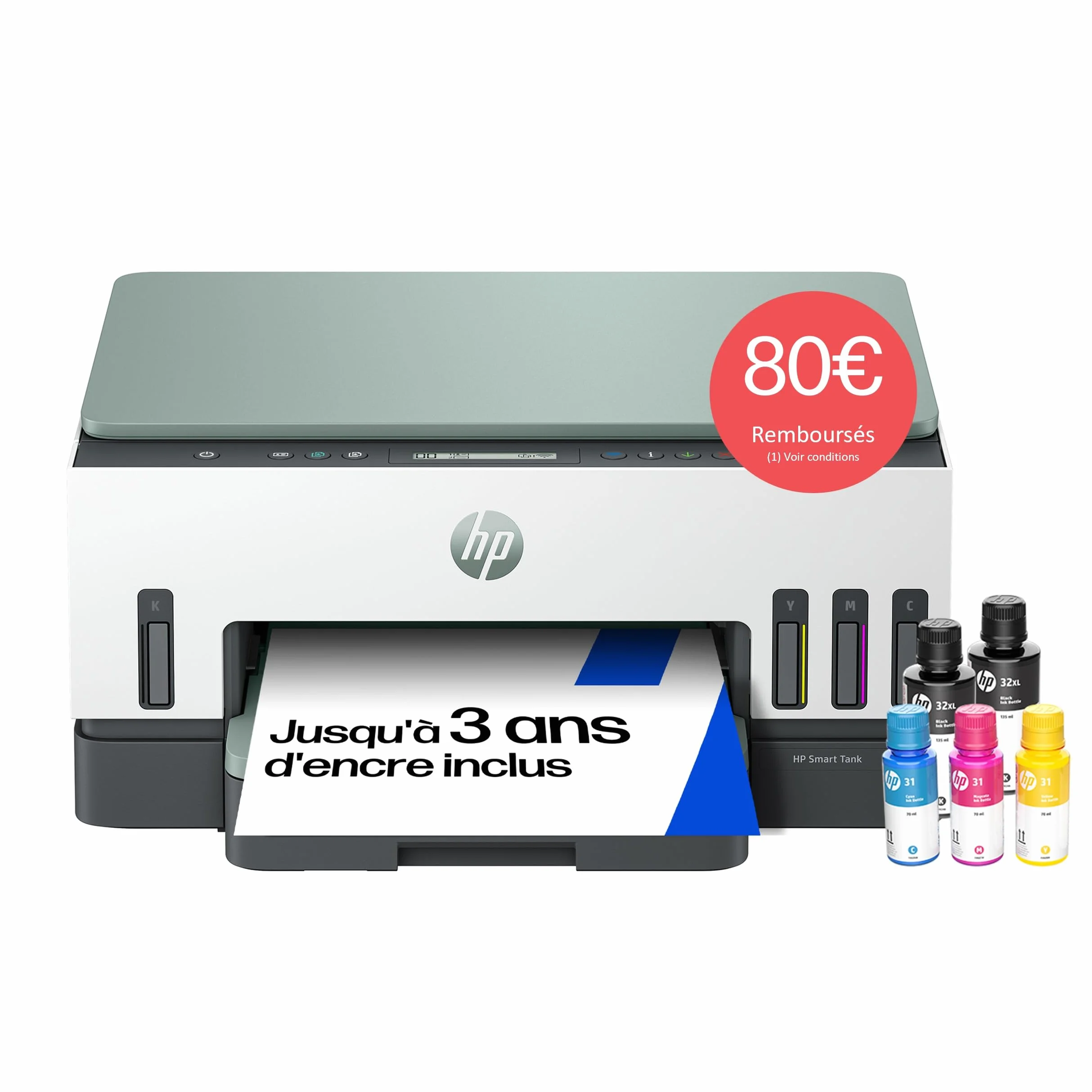 HP Smart Tank 7007 Imprimante Multifonction Jet d'Encre Couleur A4 Wi-Fi Recto-Verso Automatique