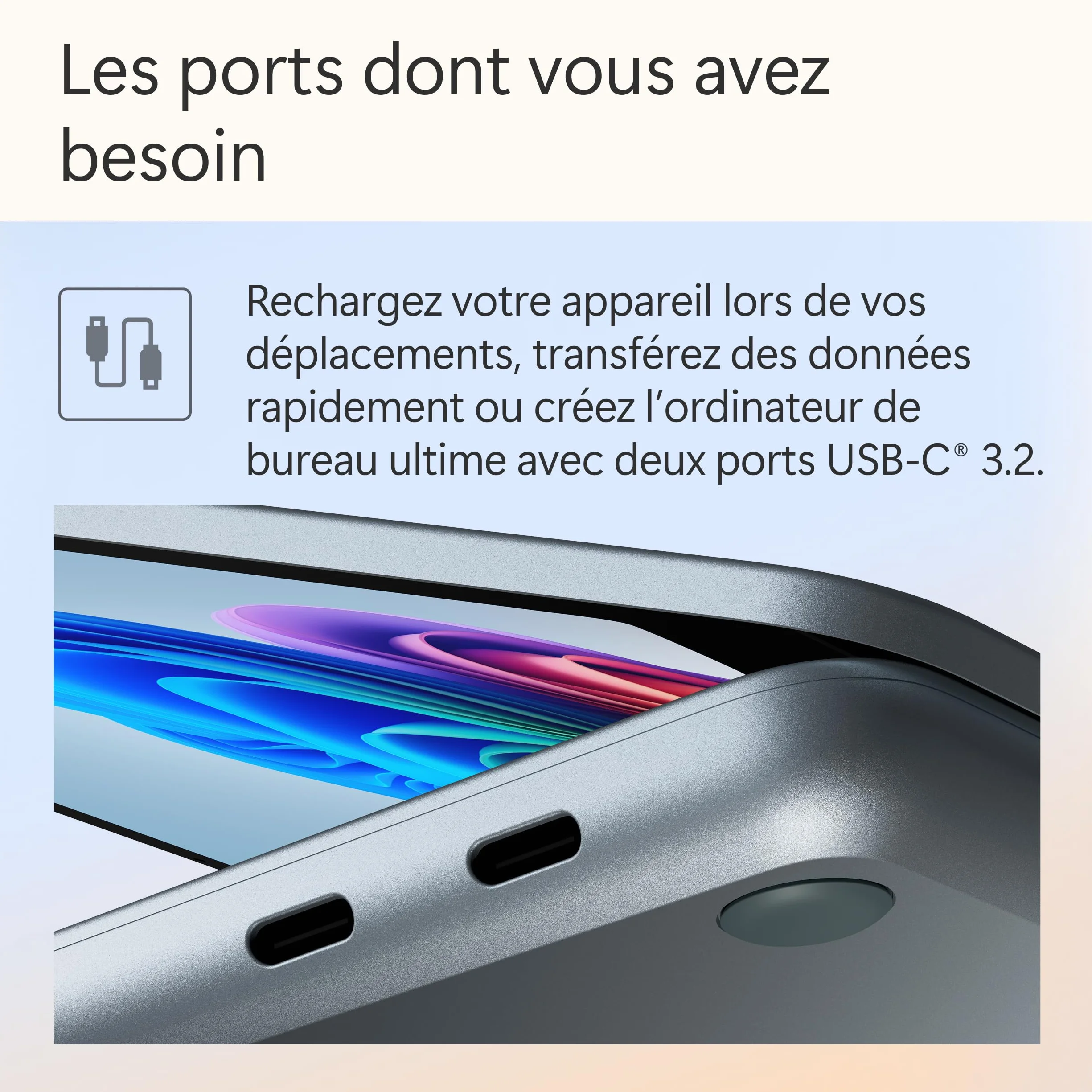 Microsoft Surface Laptop Copilot+ PC 13" Écran Tactile LCD Snapdragon X Plus 16Go RAM 512Go Stockage Océan