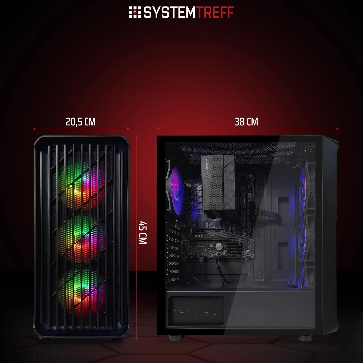 PC Gamer AMD Ryzen 7 5700X 8x4.6GHz Nvidia RTX 5060 8Go 1To M.2 NVMe 32Go DDR4 RAM Windows 11 Ordinateur de Bureau WLAN