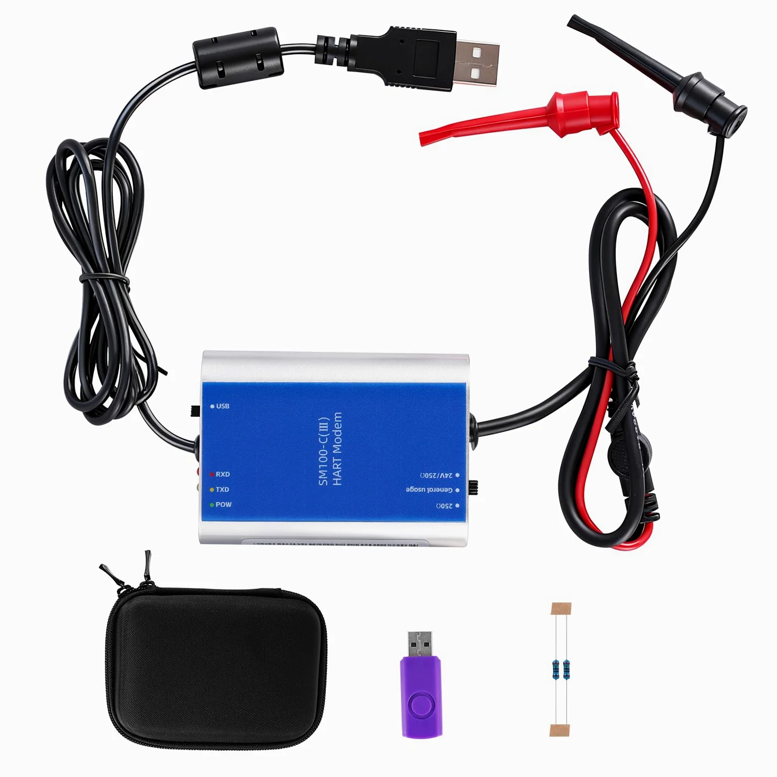 YJINGRUI Hart Modem USB Convertisseur Hart pour Rosemount E+H Siemens Cologne Yokogawa SIC compatible Windows XP 7 10