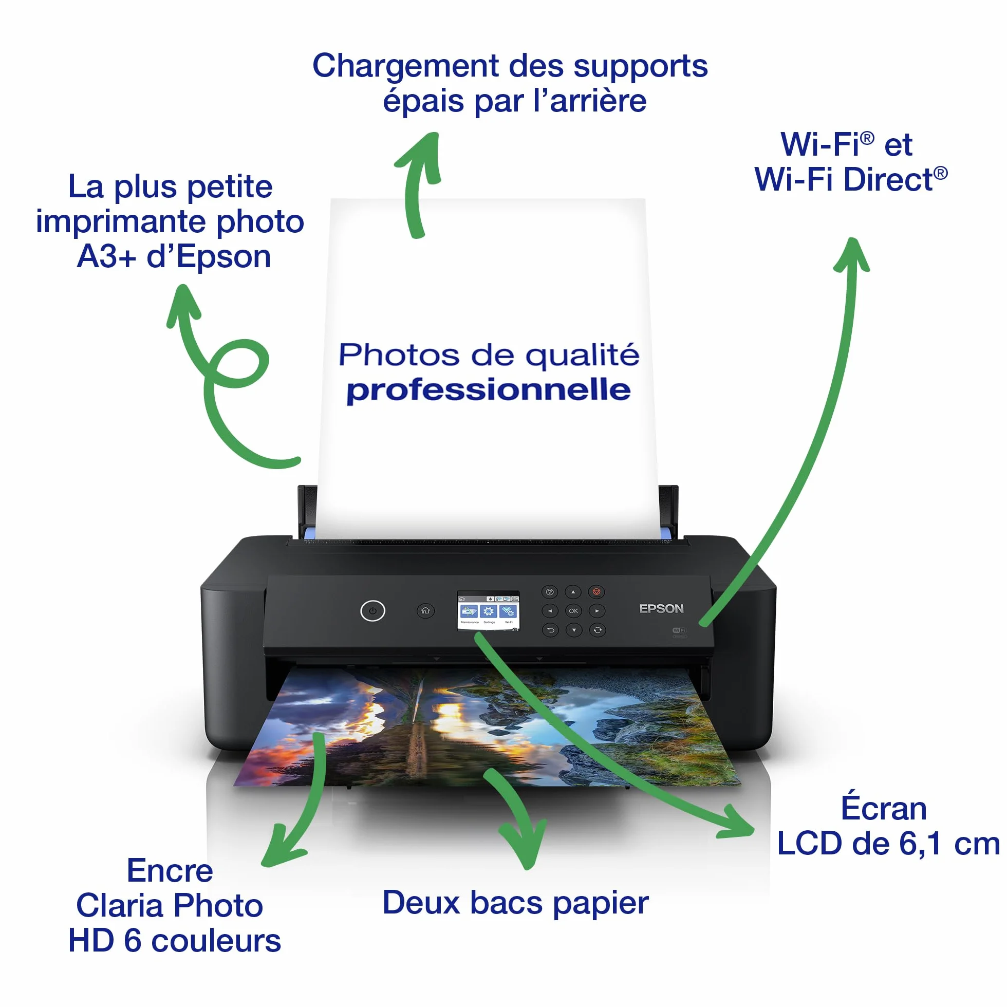 EPSON Expression Photo XP-15000 Imprimante A3+ 6 couleurs WiFi Direct Ethernet