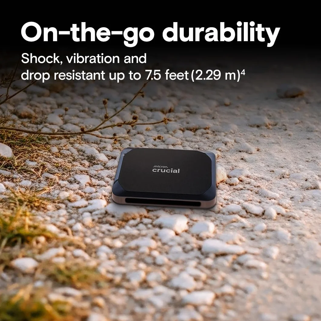 Crucial X9 1To Disque SSD Externe Portable, Jusqu’à 1050Mo/s, USB-C 3.2 - CT1000X9SSD902