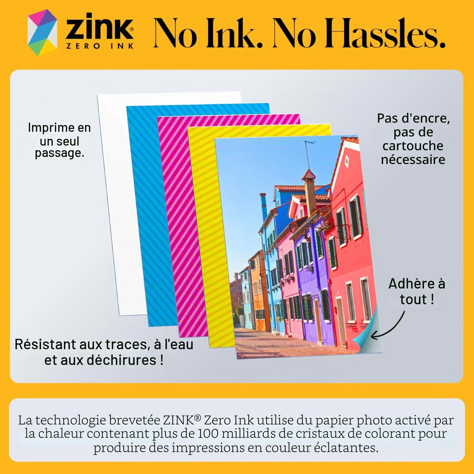 KODAK Step Imprimante photo mobile sans fil Zinc Bleu Pack cadeau 2x3