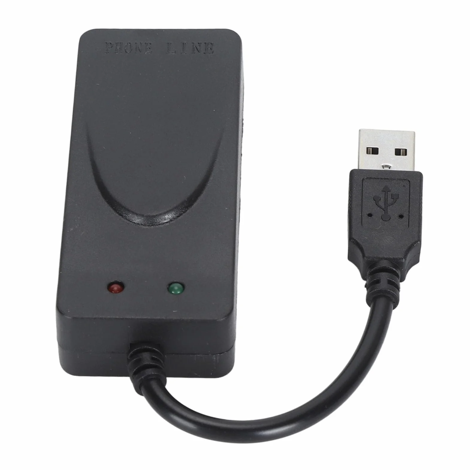 Modem de Télécopie USB 2.0 Externe V.90 56K, Deux Ports RJ11