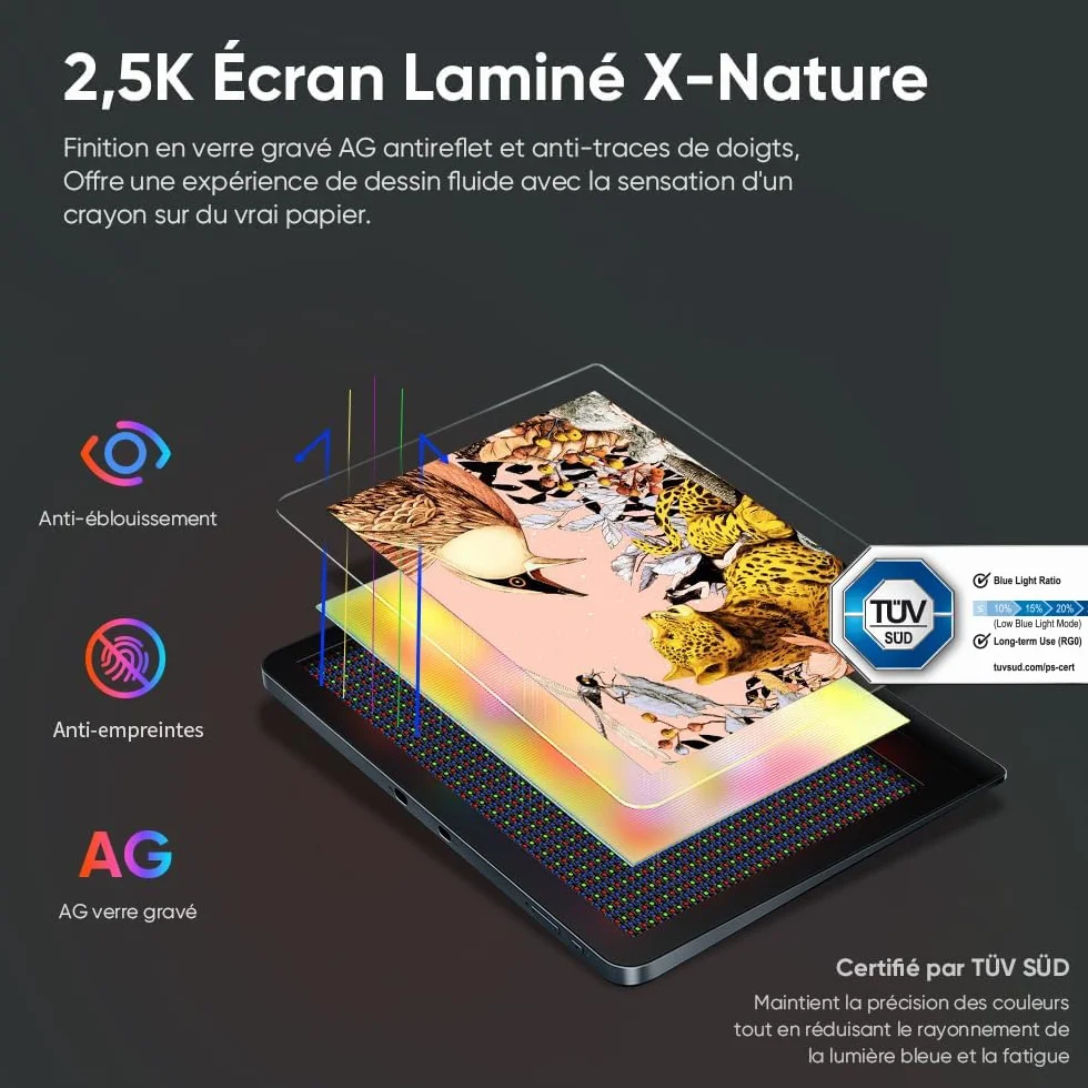 XP-PEN Artist Pro 16 (Gen 2) Tablette Graphique Dessin Écran Laminé Stylet 16K Pressions 2560x1600 159% sRGB
