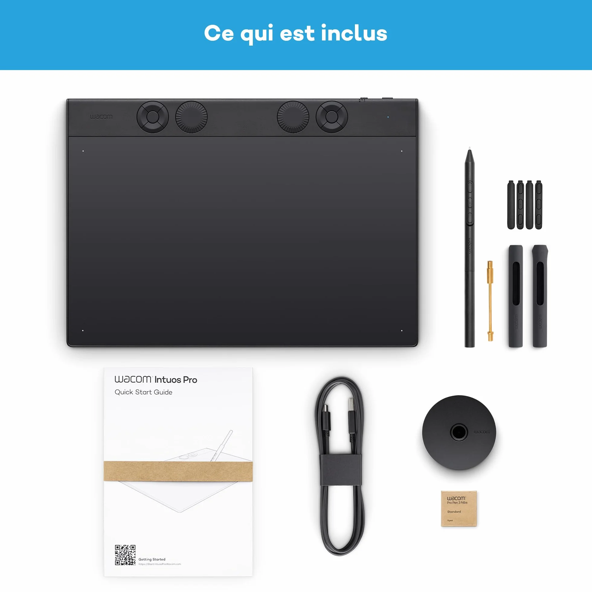 Wacom Intuos Pro Medium Tablette Graphique avec Wacom Pro Pen 3