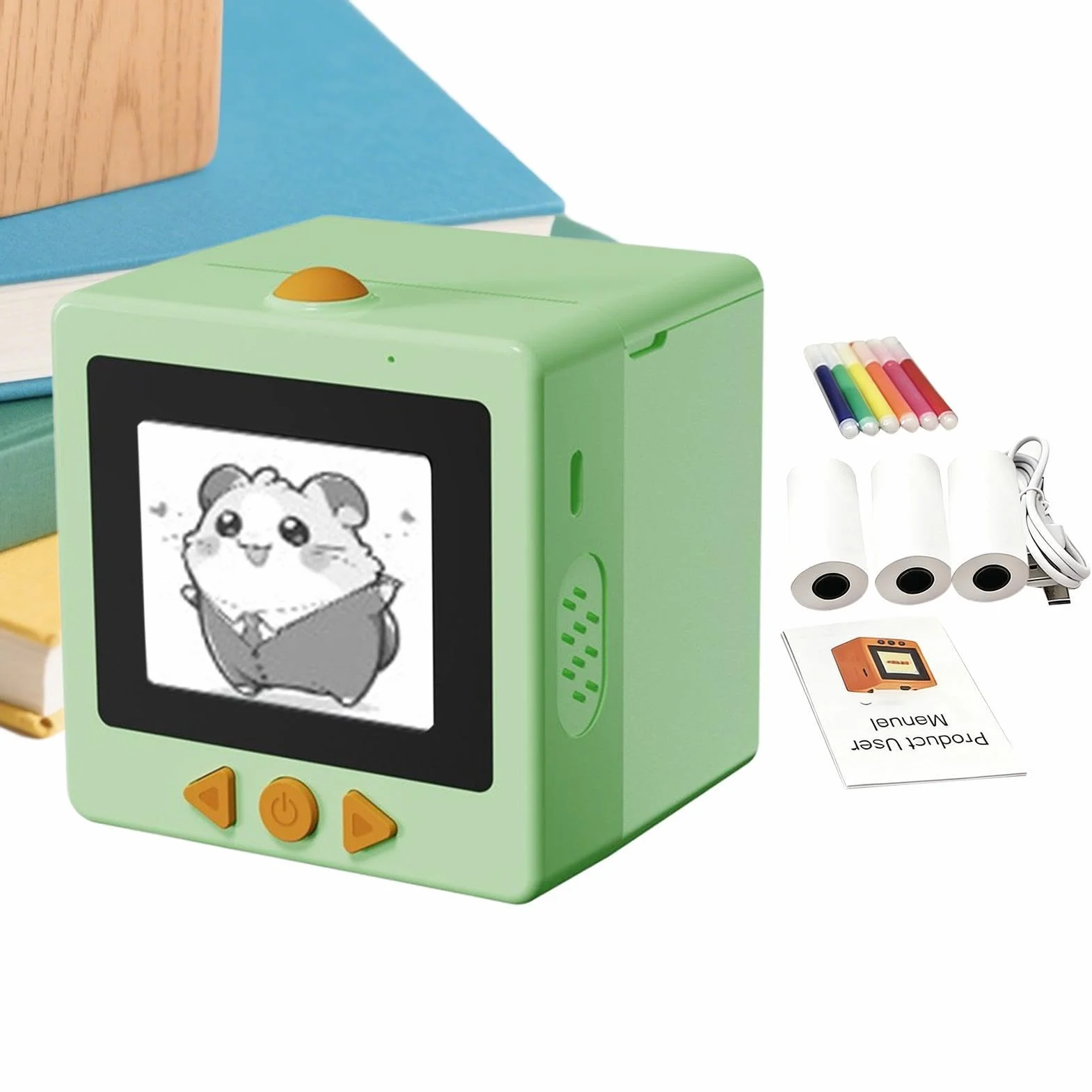 AI Sticker Box Printer, Smart Voice Sticker Maker Mini Imprimante D'Étiquettes Thermique avec Écran, Machine Portable sans Encre