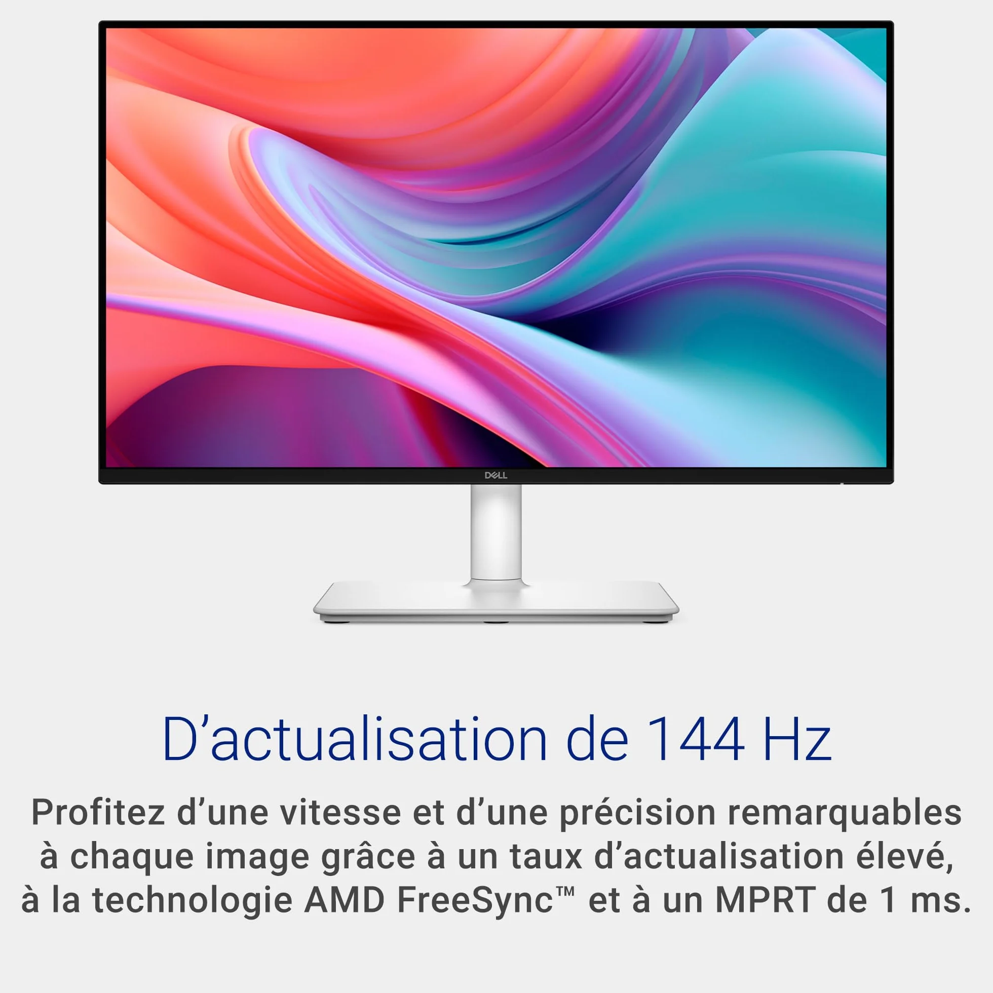 Dell S2425HSM Écran PC 24 Pouces Full HD 144Hz IPS 1ms MPRT AMD FreeSync 99% sRGB Haut-parleurs Blanc