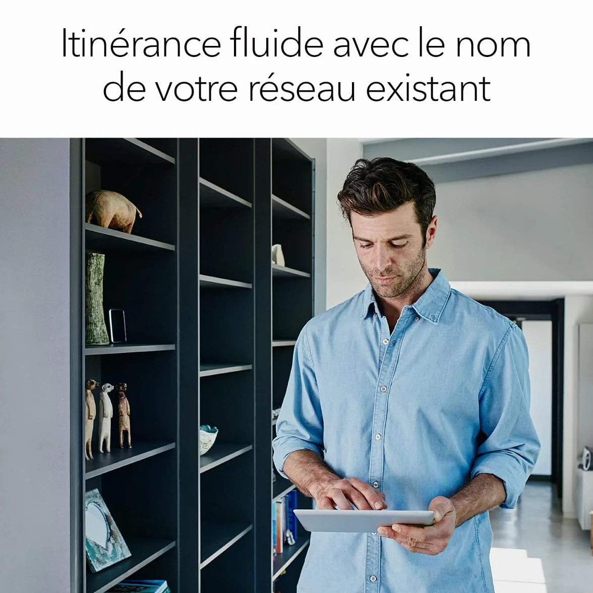 NETGEAR Répéteur WiFi 6 Mesh EAX17, Amplificateur AX3000, 3 Gbps, Couvre 140 m²