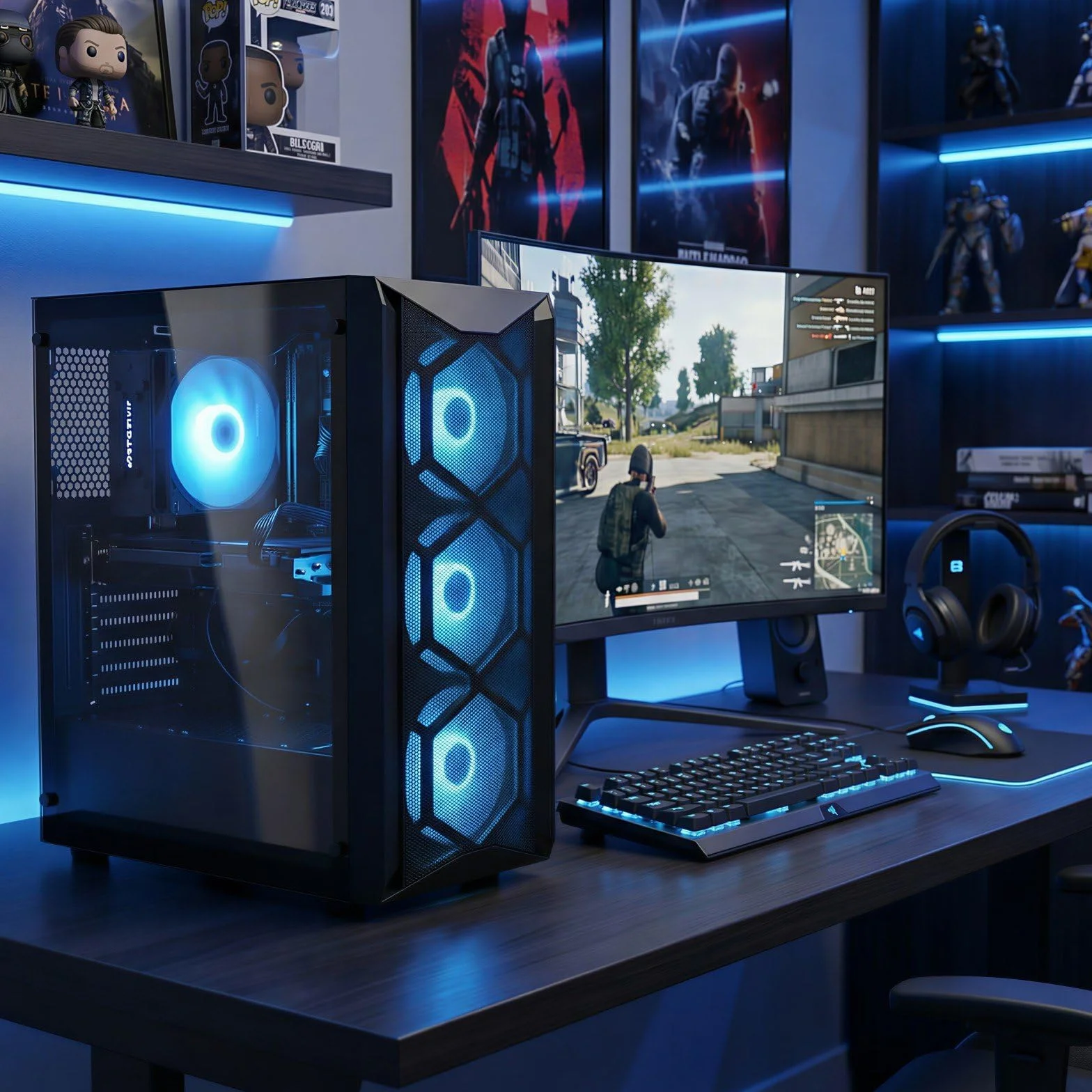 PC Gamer Fixe GeForce RTX 3050 6Go GDDR6 Core i7 3.9GHz 16Go RAM 512Go SSD WiFi 6 Windows 11 Pro