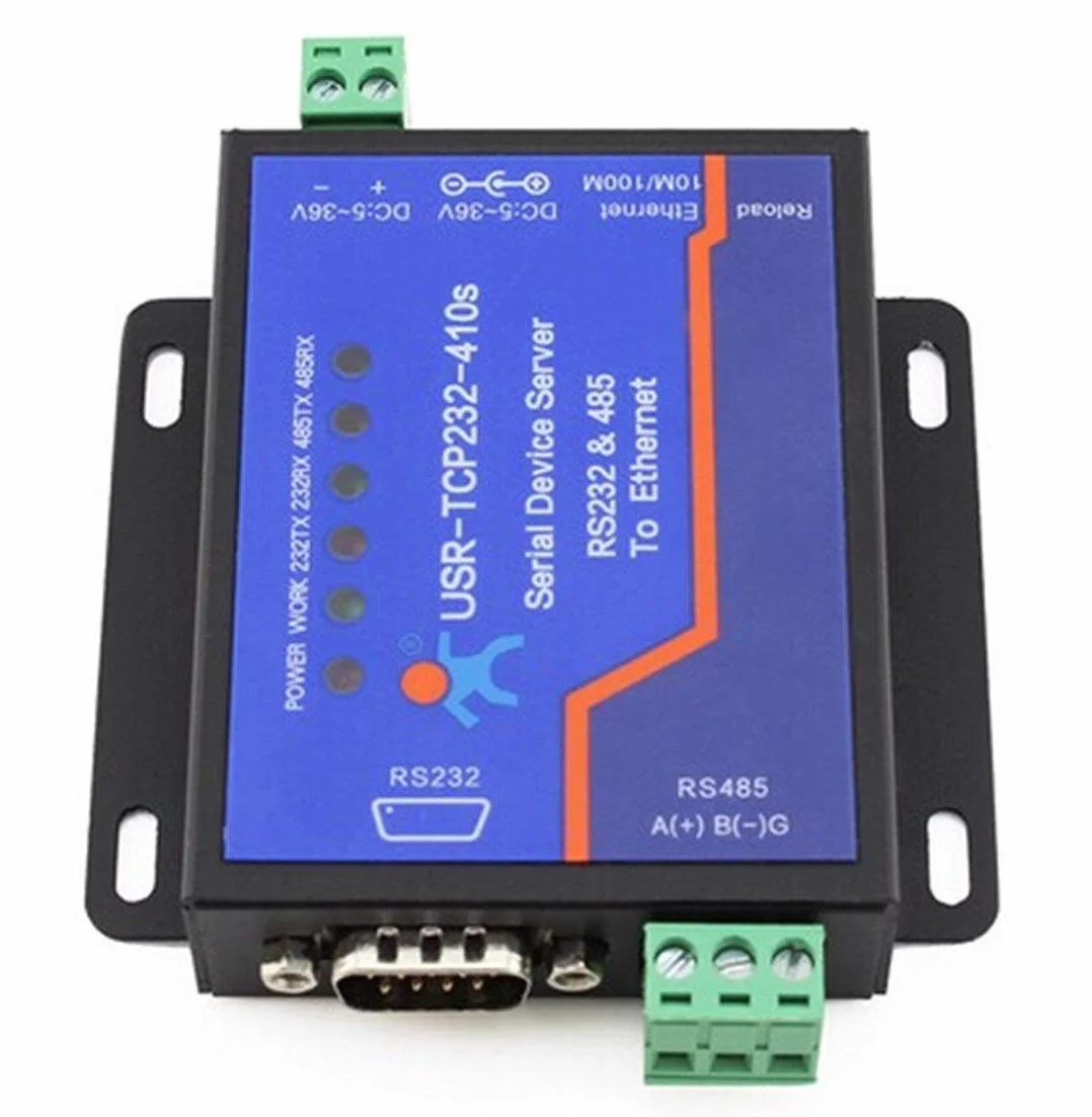 Adaptateur Tcp232-410S RS232/RS485 série vers Ethernet Serveur périphérique IP compatible DHCP DNS
