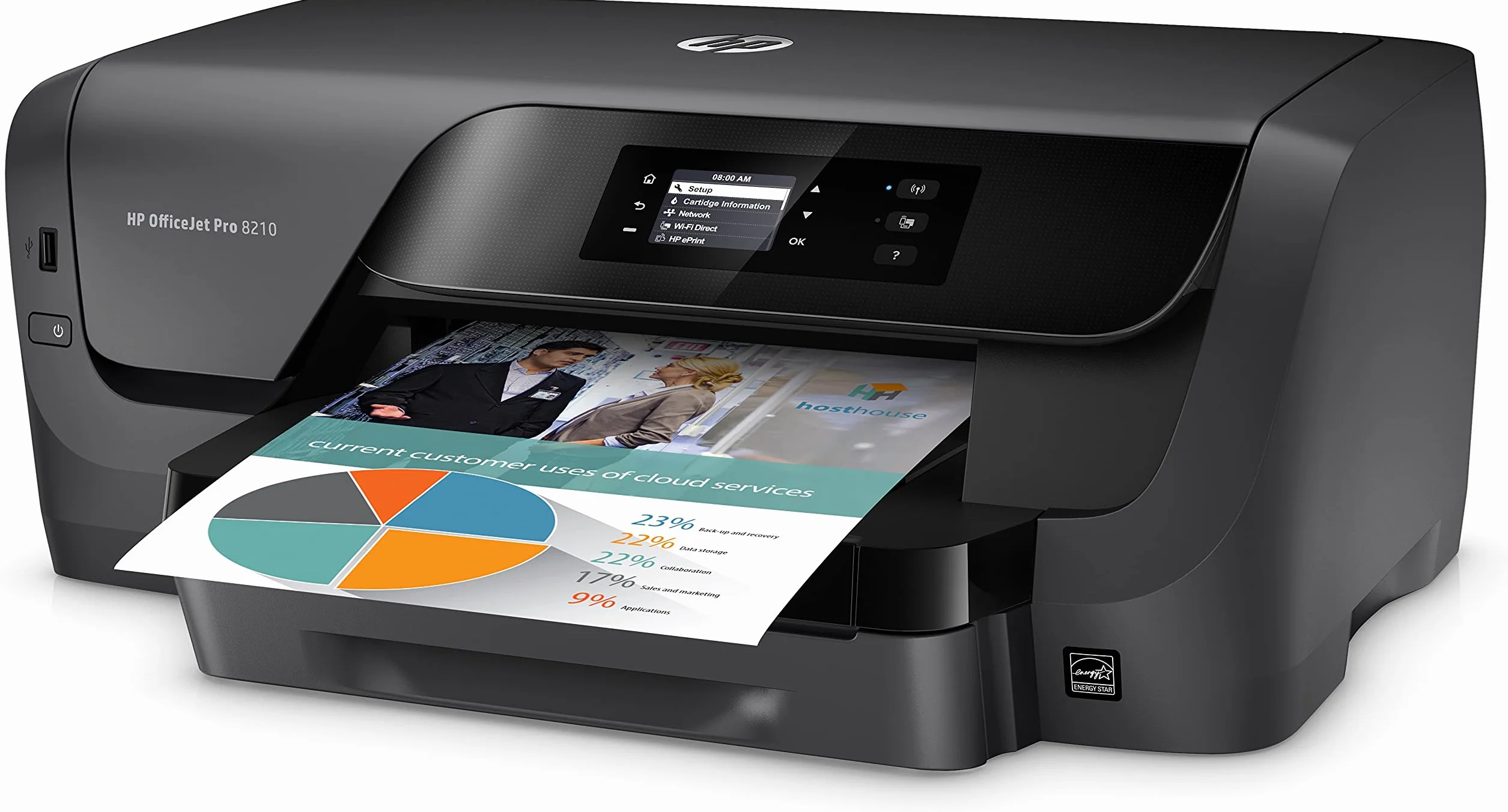 HP Officejet Pro 6230 Imprimante à Jet d'encre A4 WiFi Noir 600 x 1200