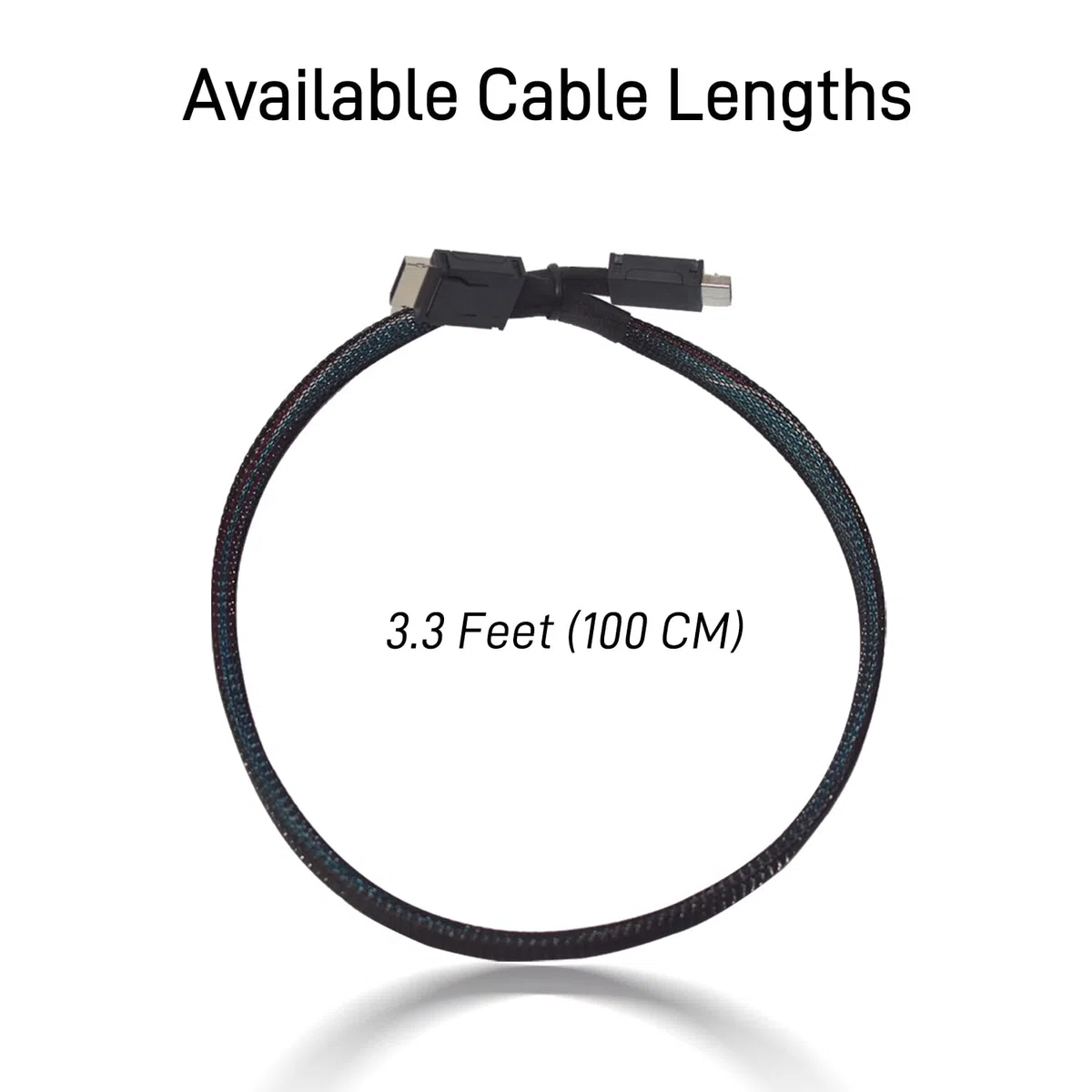 Oculink Câble d'extension PCIe 4.0 SFF-8611 4i mâle pour eGPU Mini PC SSD, 100 cm