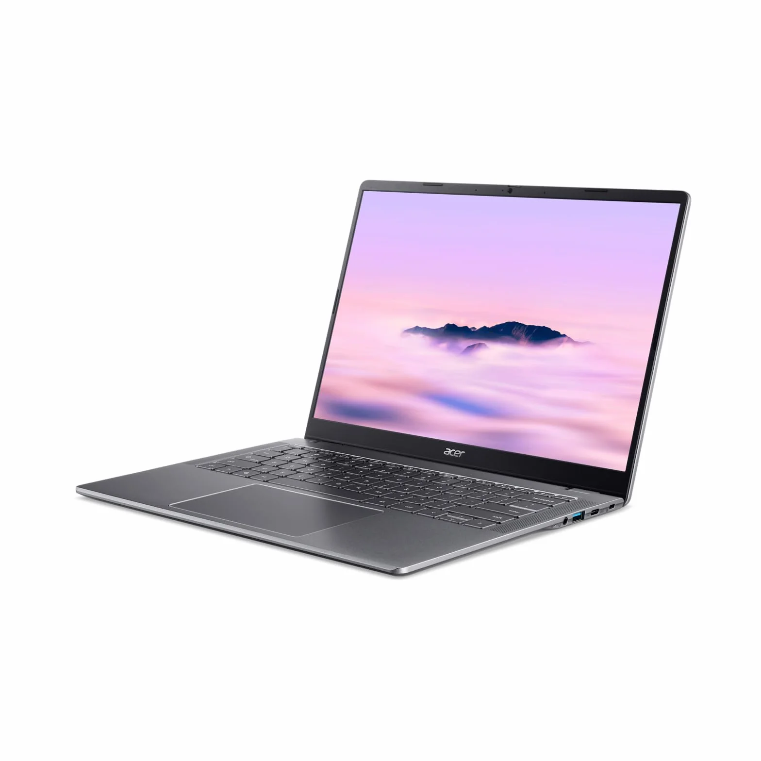 Acer Chromebook Plus 514 PC Portable 14" LCD Intel Core 3 N355 8 Go RAM 128 Go eMMC ChromeOS Clavier FR AZERTY Gris CB514-6H-35T7