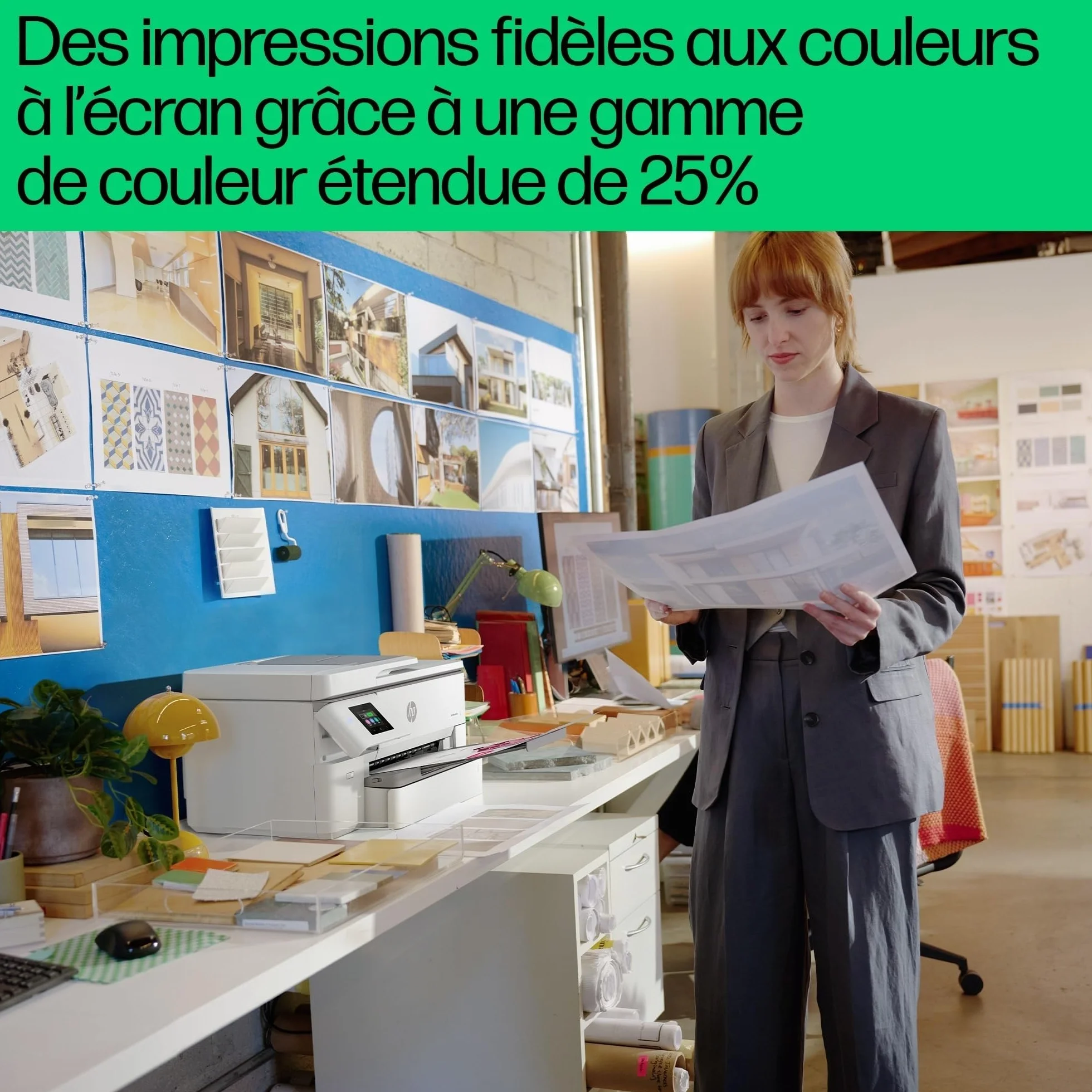 HP OfficeJet Pro 9720e Imprimante Multifonction Jet d'encre A4 Couleur Recto Verso Automatique 22 ppm Wi-Fi