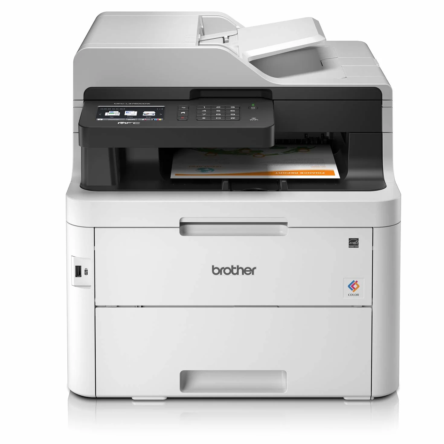Brother MFC-3750CDW Imprimante Multifonction Laser Couleur LED Fax WiFi Recto-Verso Blanc