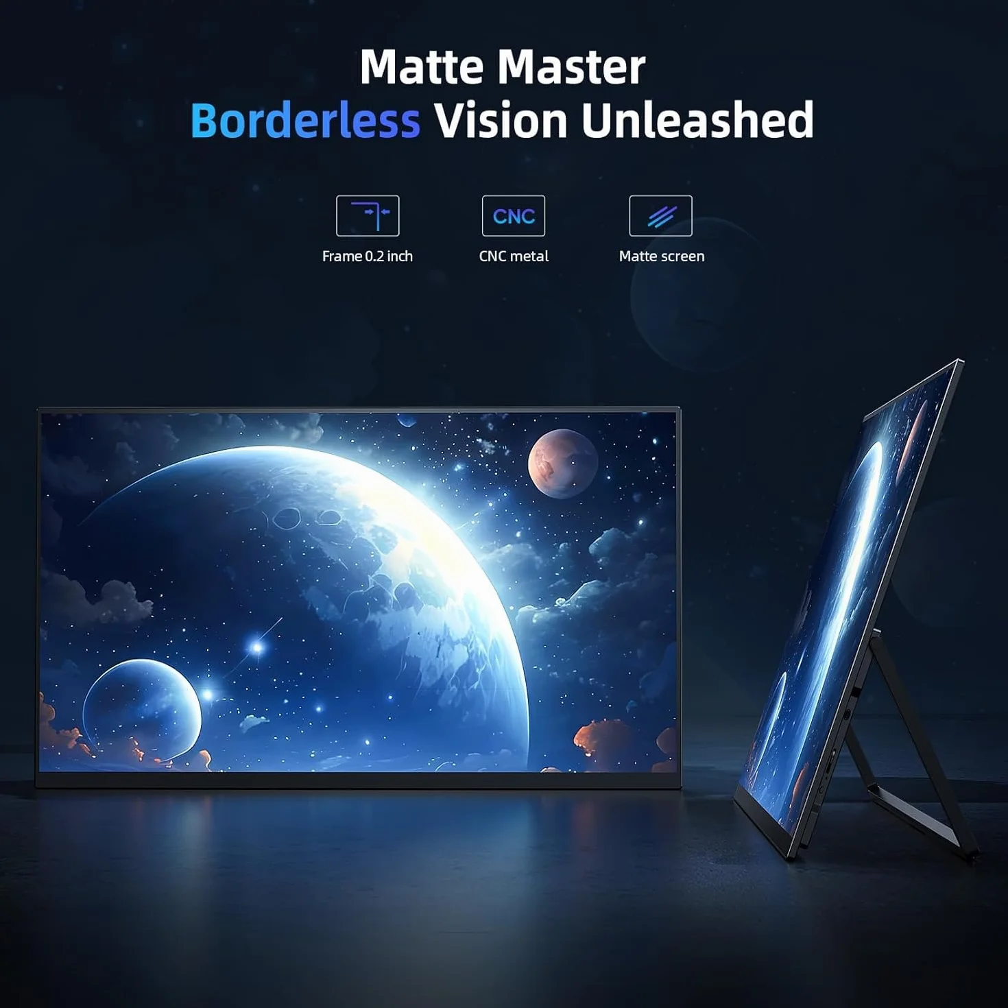 EVICIV Écran Portable 18,5 Pouces 120Hz 125% sRGB 1080P FHD FreeSync IPS Moniteur avec VESA & béquille