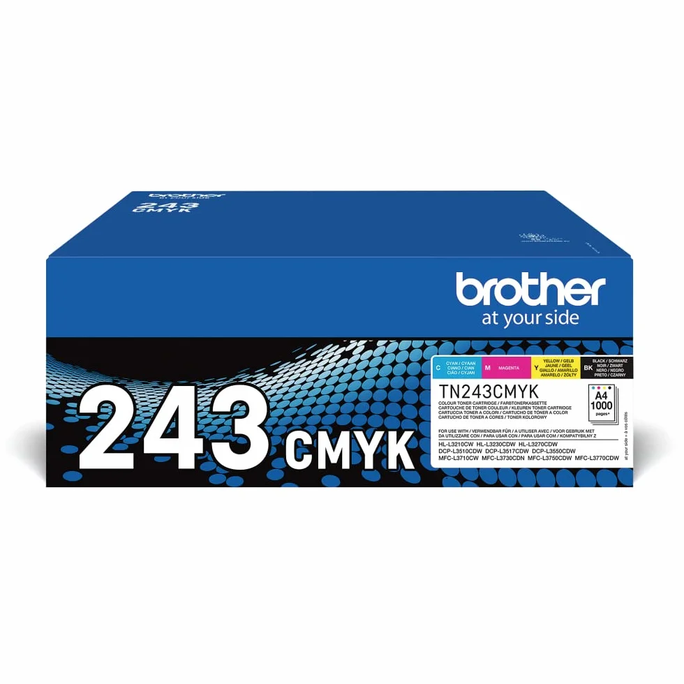 Brother TN-243CMYK Pack de 4 Toners compatible HL-L3210CW L3230CDW L3270CDW MFC-L3710CW L3730CDN L3750CDW