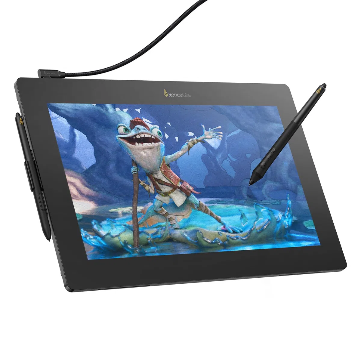 Xencelabs Pen Display 16 Lite Professionnelle 4K OLED Tablette Graphique Portable avec Écran 16 Pouces avec 2 Stylets v2 sans Pile