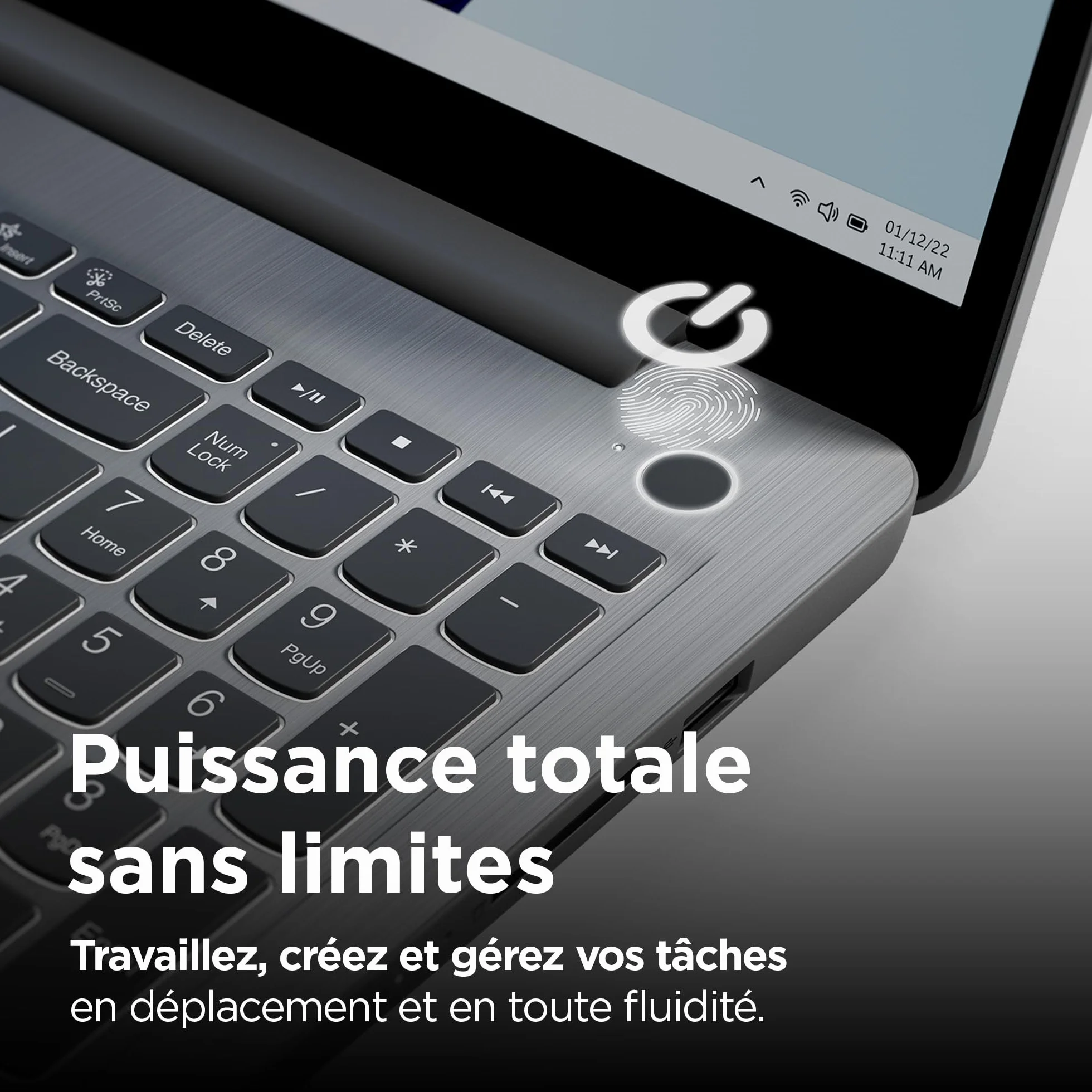 Lenovo IdeaPad 3 17ABA7 Ordinateur Portable 17.3" HD+ AMD Ryzen 5 5625U RAM 8Go SSD 512Go AMD Radeon Windows 11 Home Clavier AZERTY Français Gris