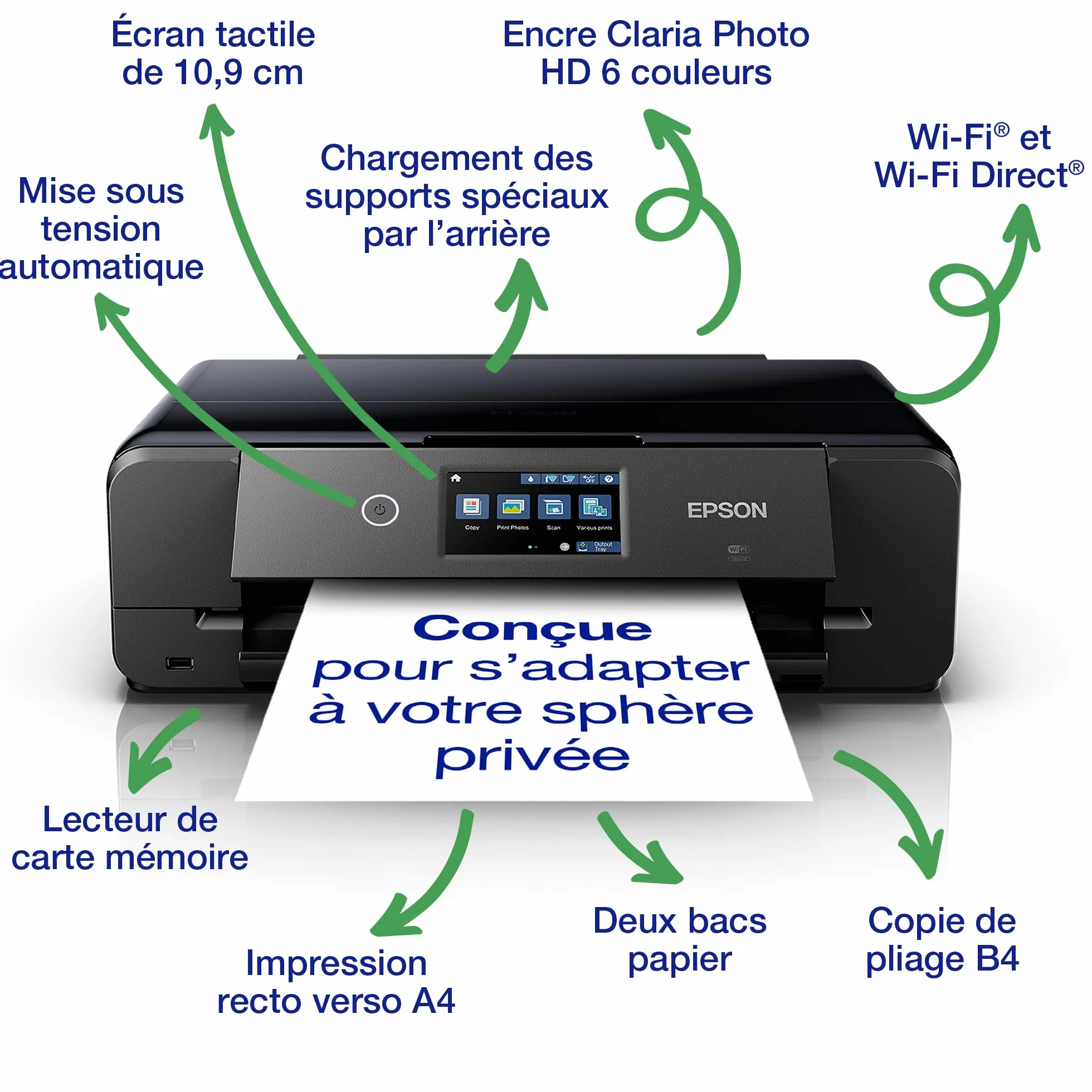 Epson Expression Photo XP-980 Imprimante Photo Multifonction A3 Wi-Fi Recto Verso Automatique 6 Couleurs