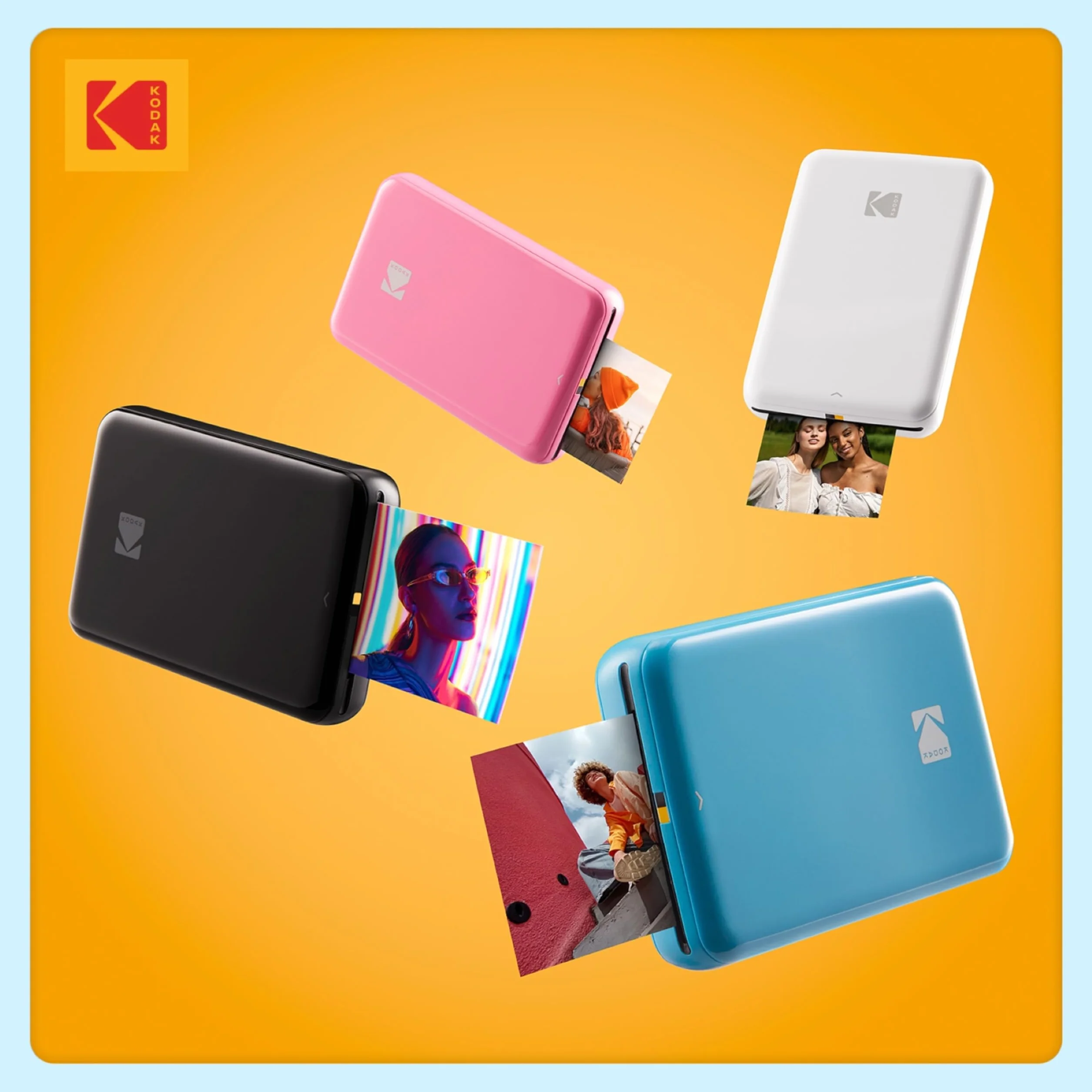 KODAK Step Imprimante photo mobile sans fil Zinc Bleu Pack cadeau 2x3